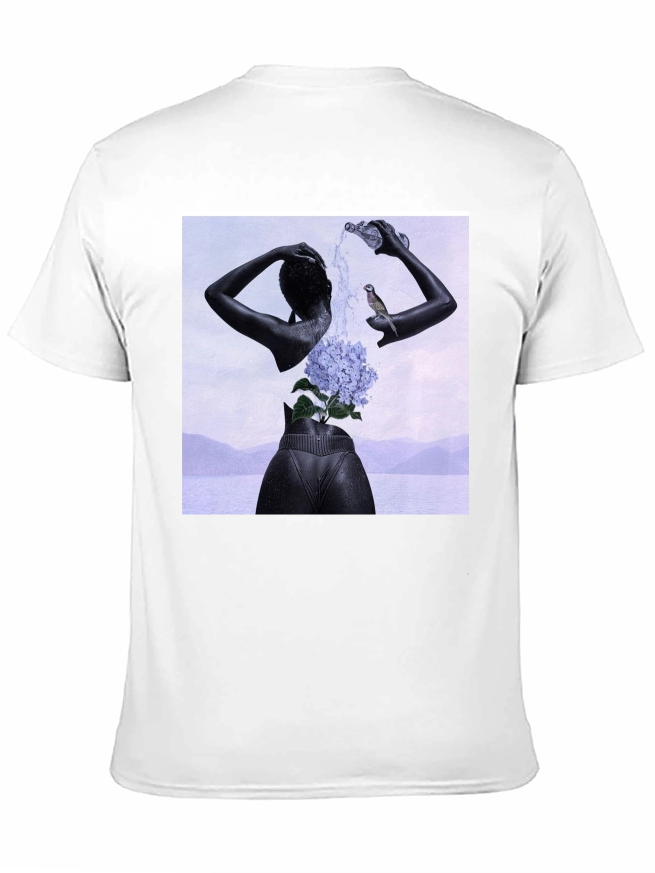 Abstract Art Print Black T-Shirt