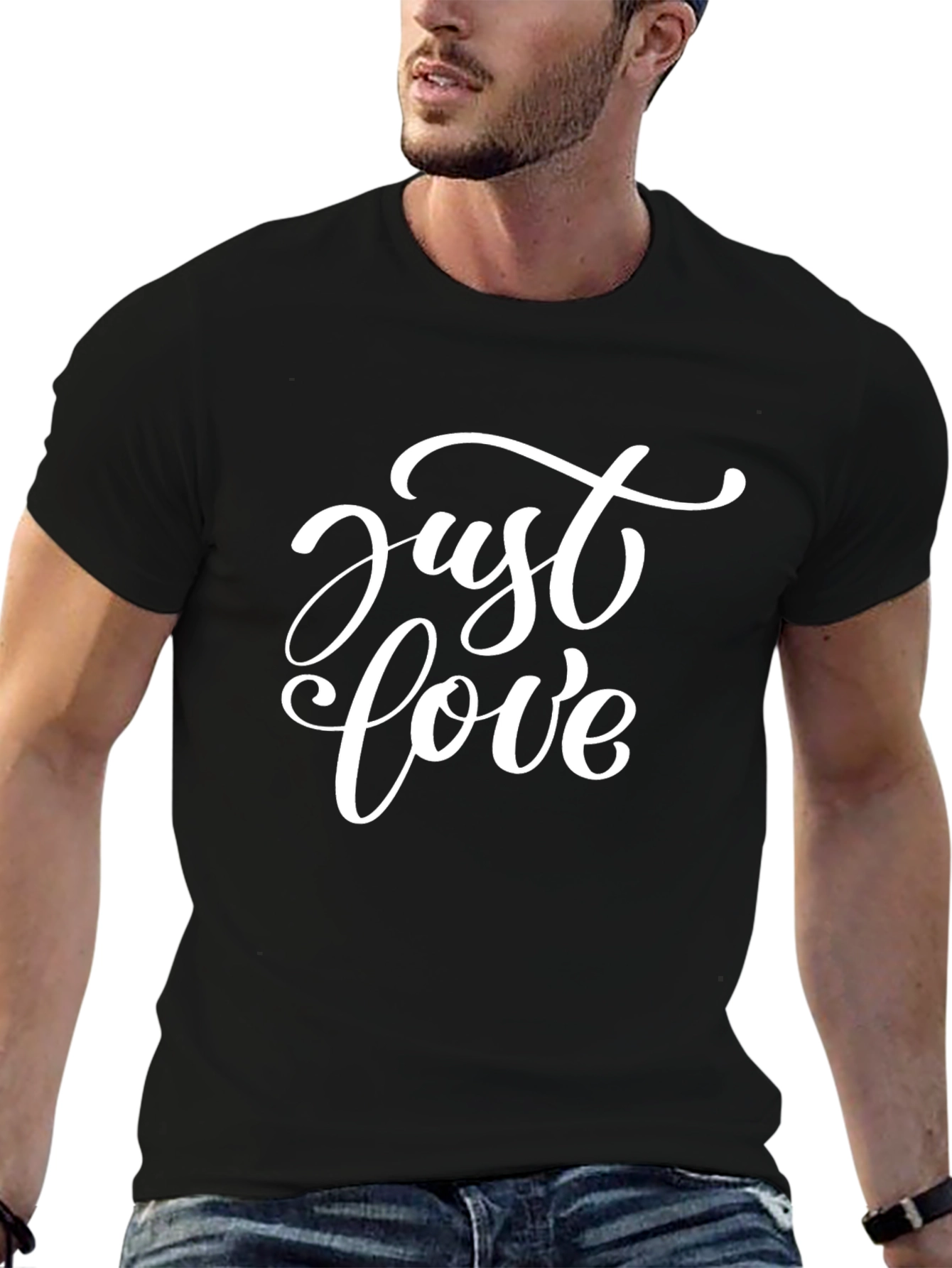 Just Love Black T-Shirt