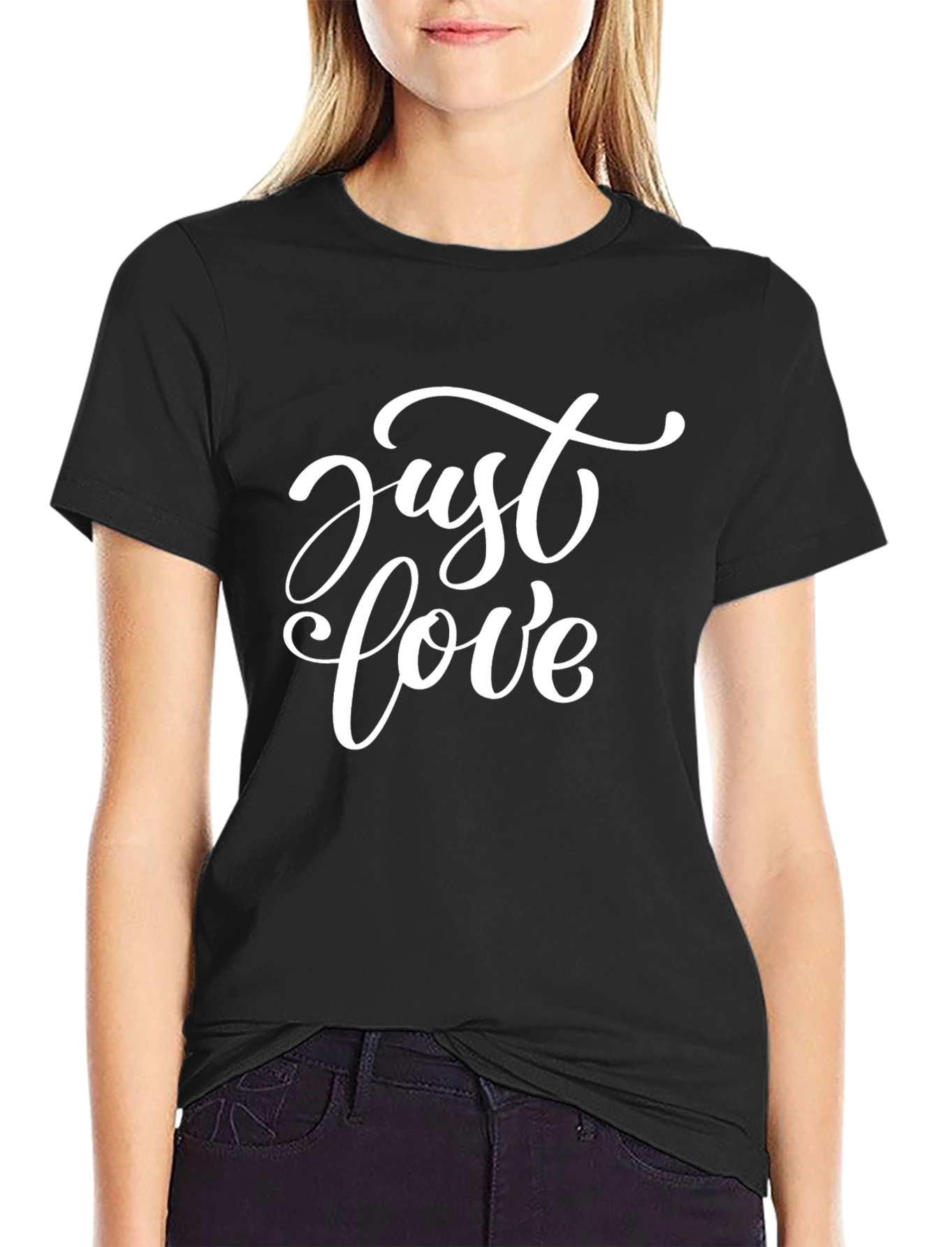 Just Love Black T-Shirt