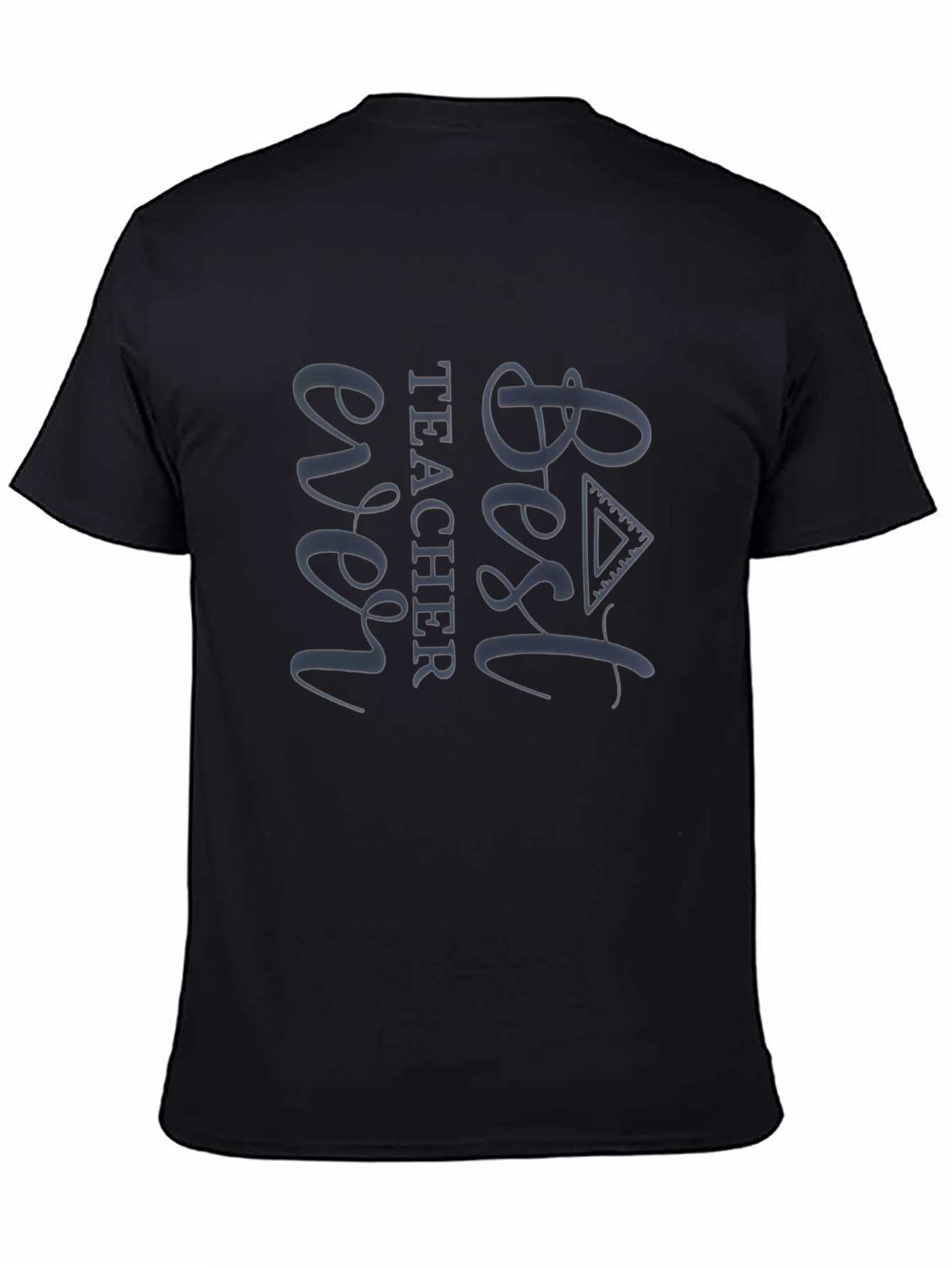 Best Teacher Ever Graphic Tee - Black Casual T-Shirt