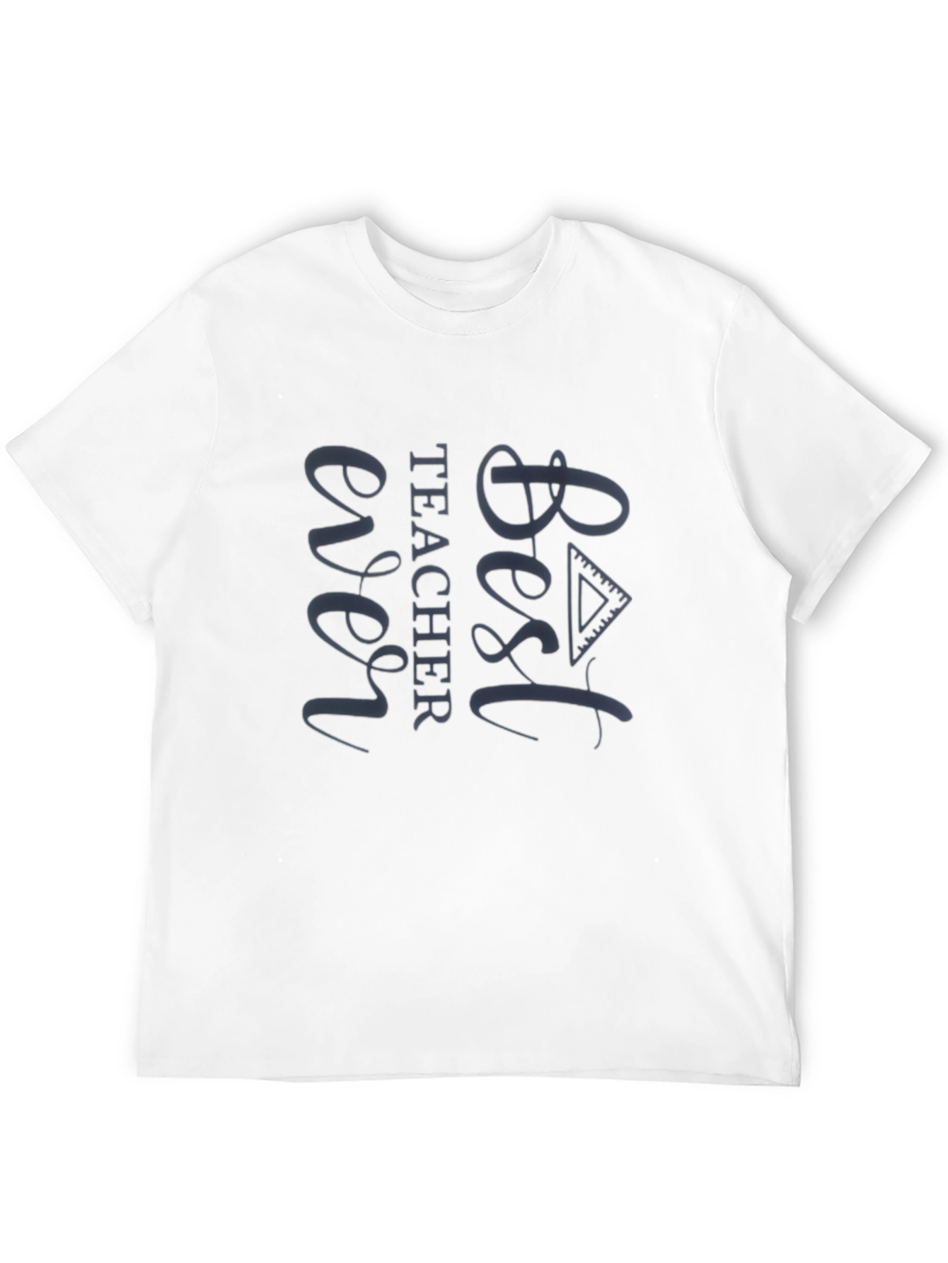 Best Teacher Ever Graphic Tee - Black Casual T-Shirt