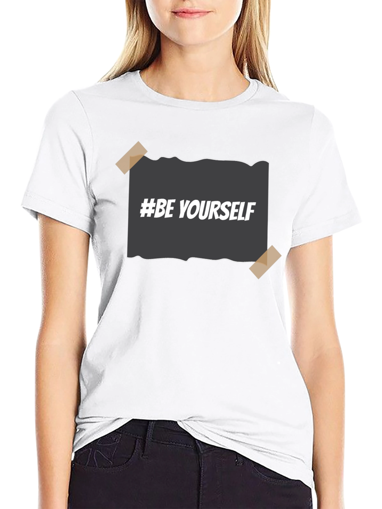 Be Yourself Black Graphic Tee