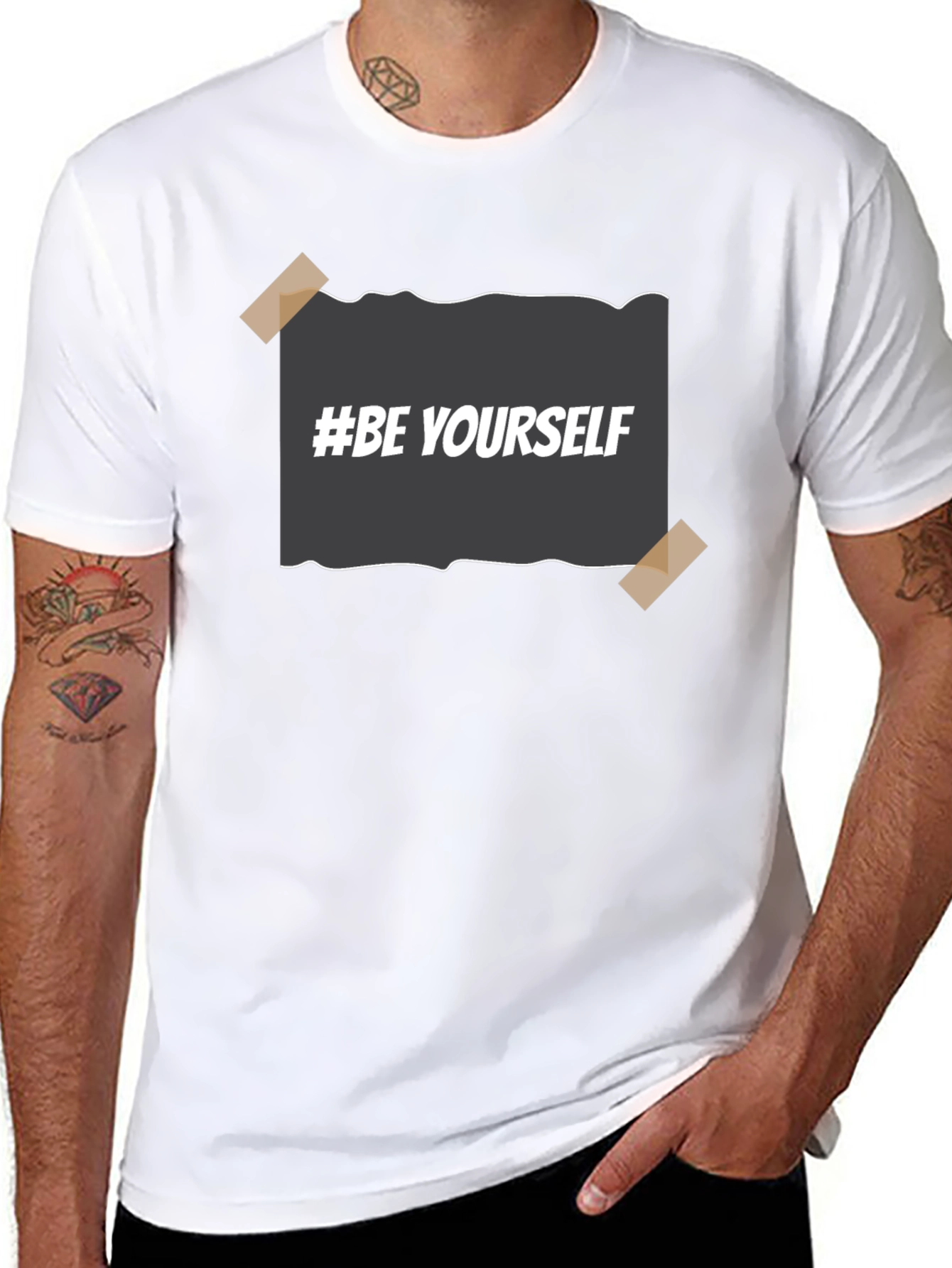 Be Yourself Black Graphic Tee