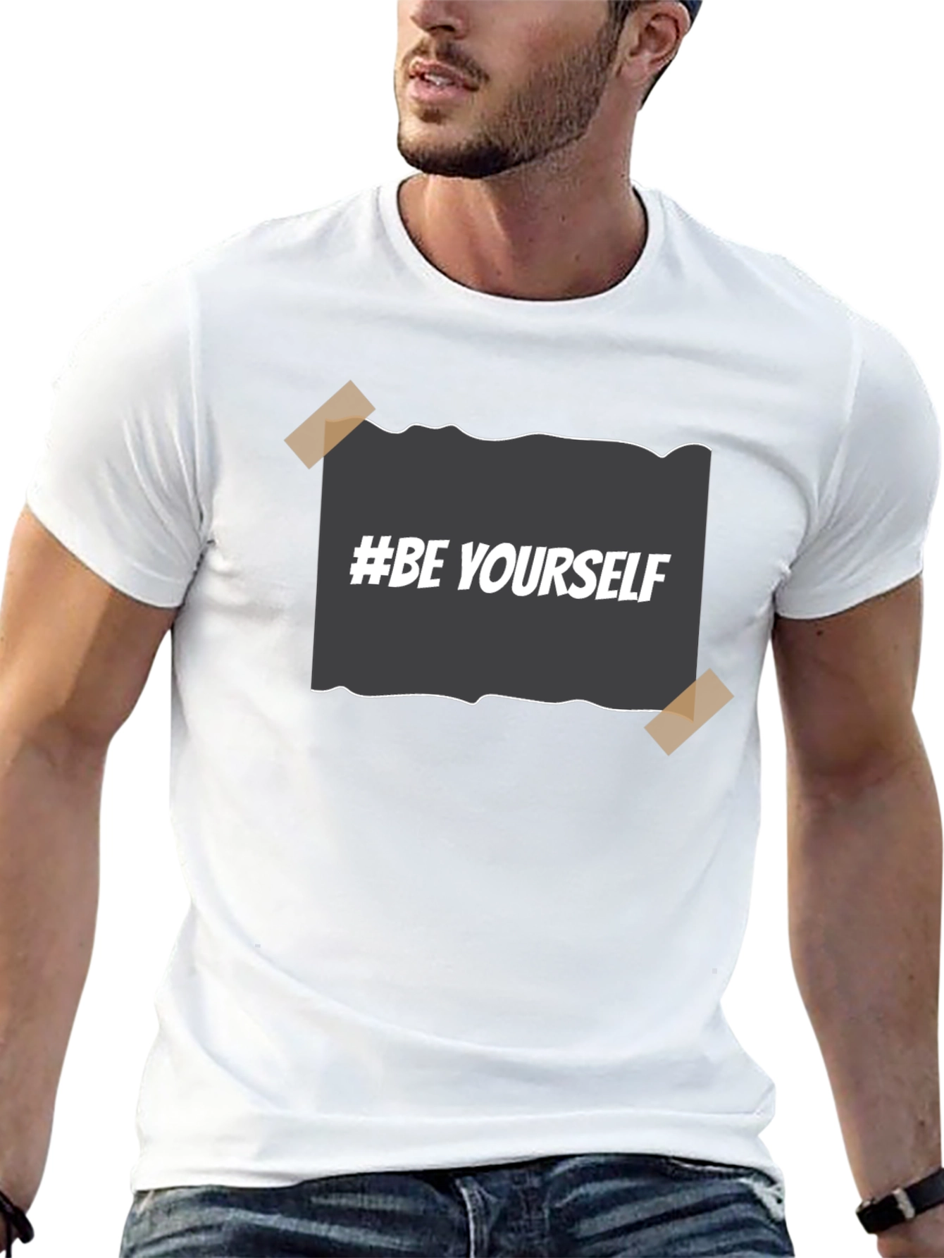 Be Yourself Black Graphic Tee