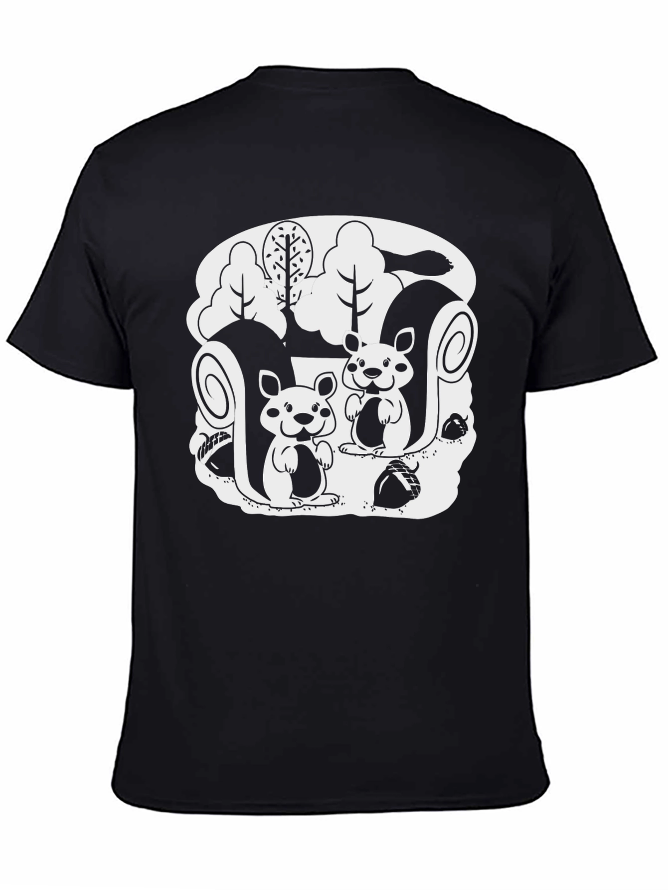 Squirrel Graphic Tee - Black Unisex T-Shirt