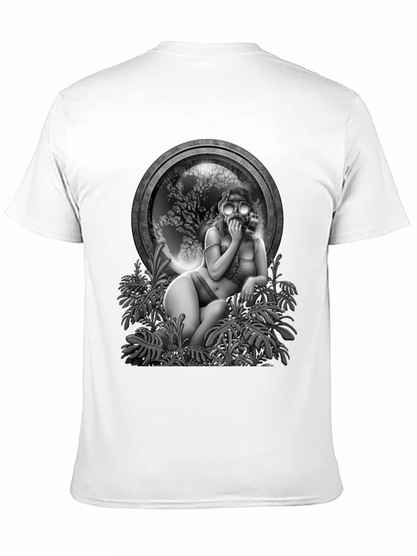 Steampunk Gas Mask Girl Graphic Tee