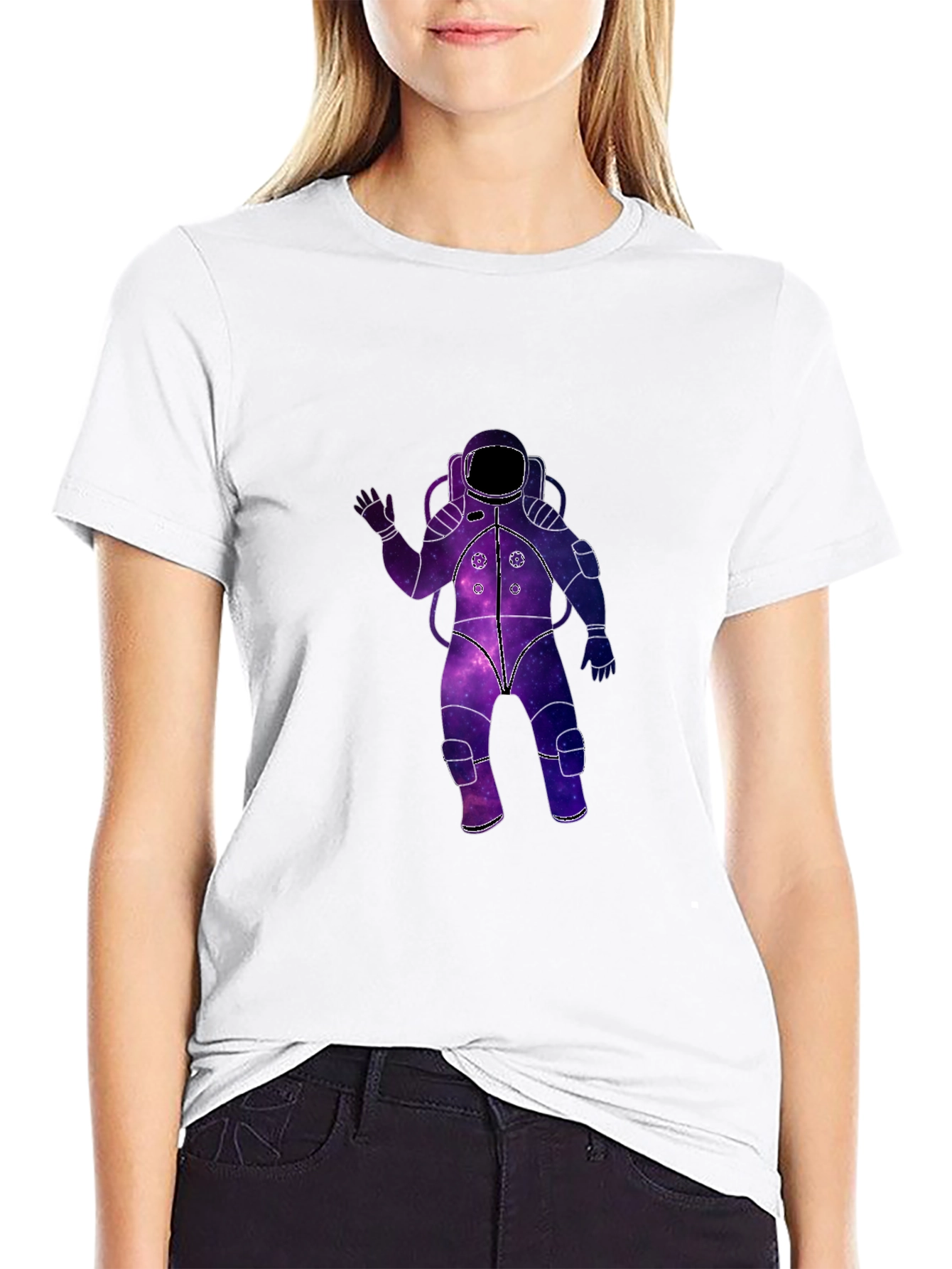 Galaxy Astronaut Black T-Shirt