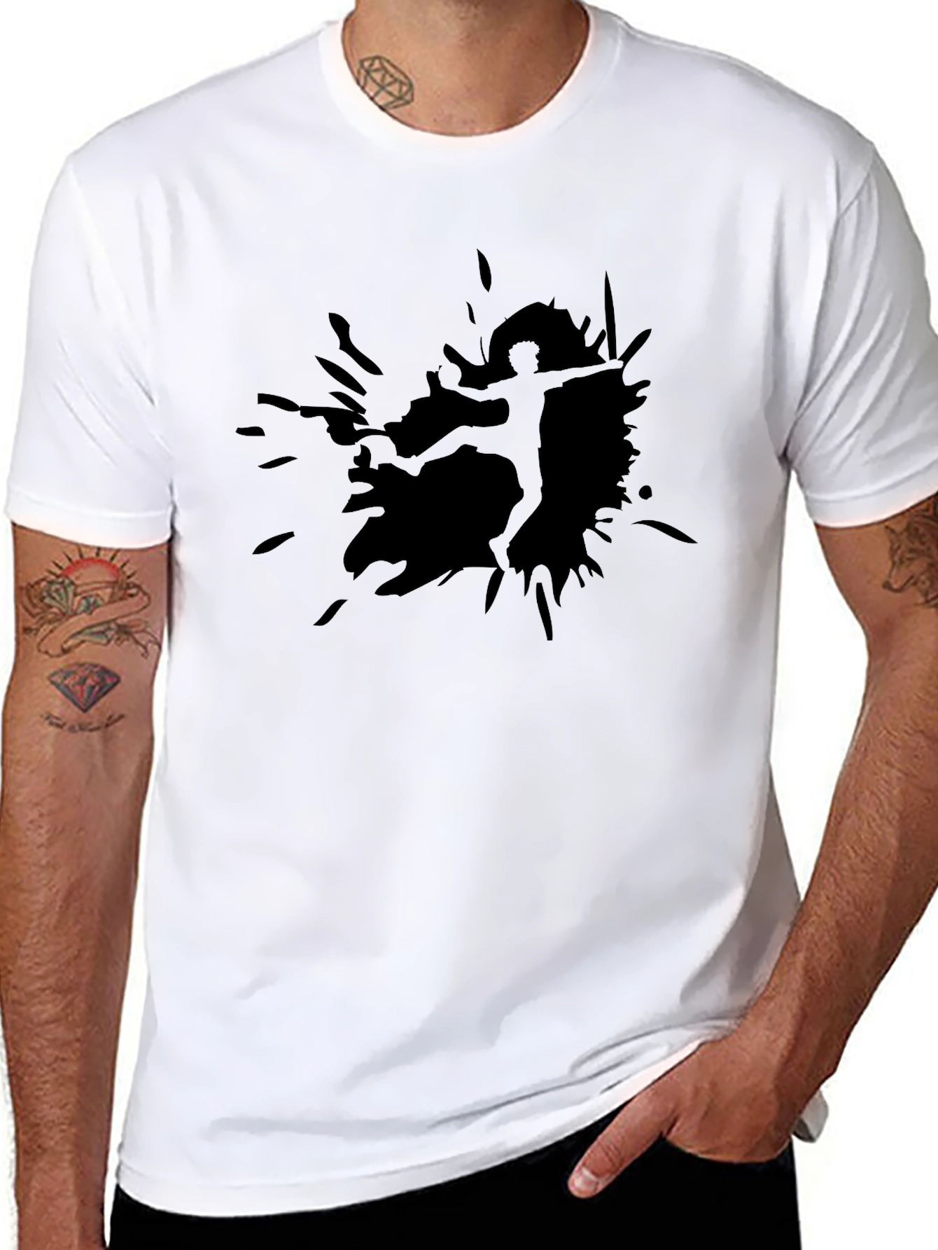 Silhouette Splash T-Shirt - Bold Graphic Tee