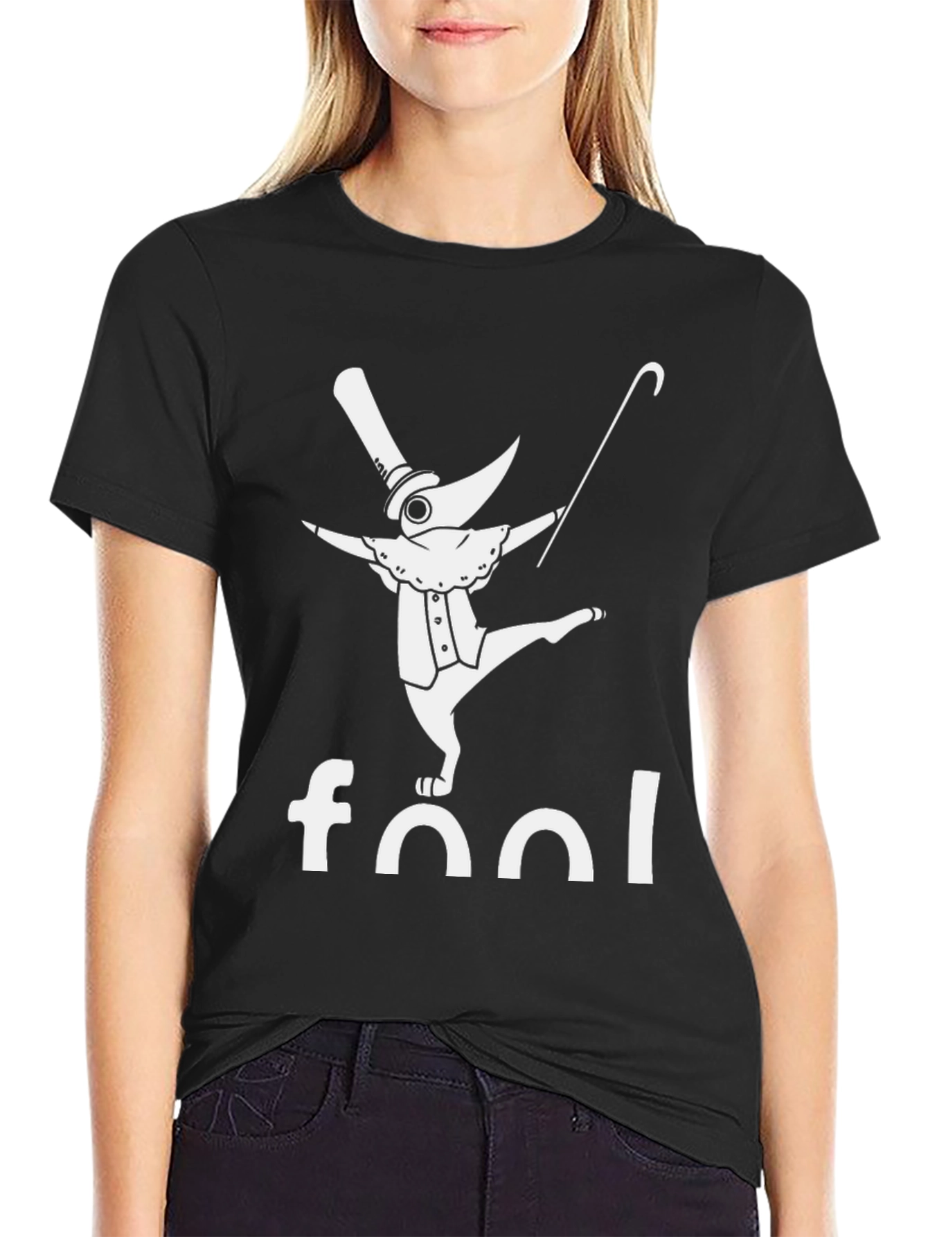Fool Plague Doctor Black Graphic T-Shirt