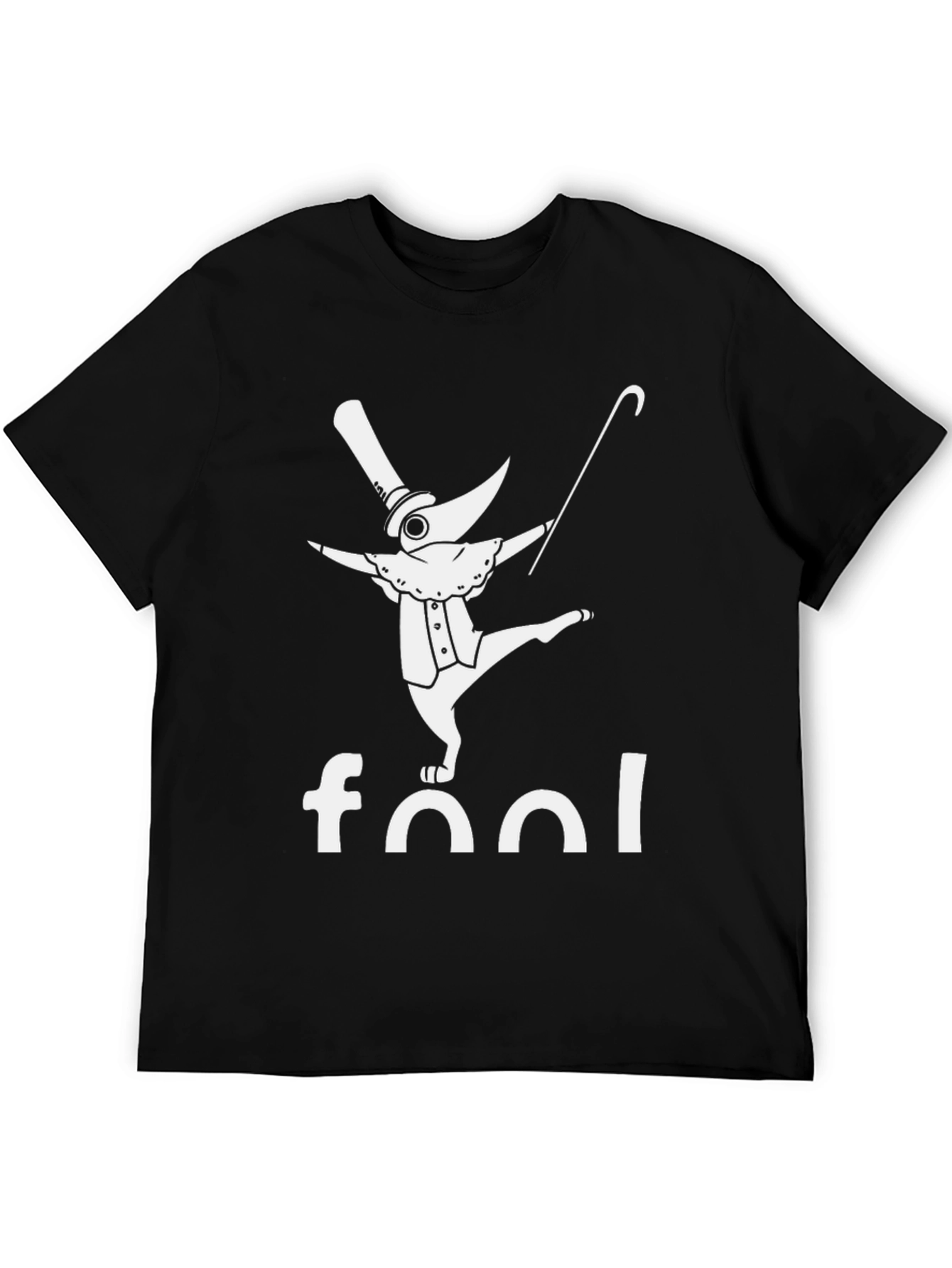Fool Plague Doctor Black Graphic T-Shirt