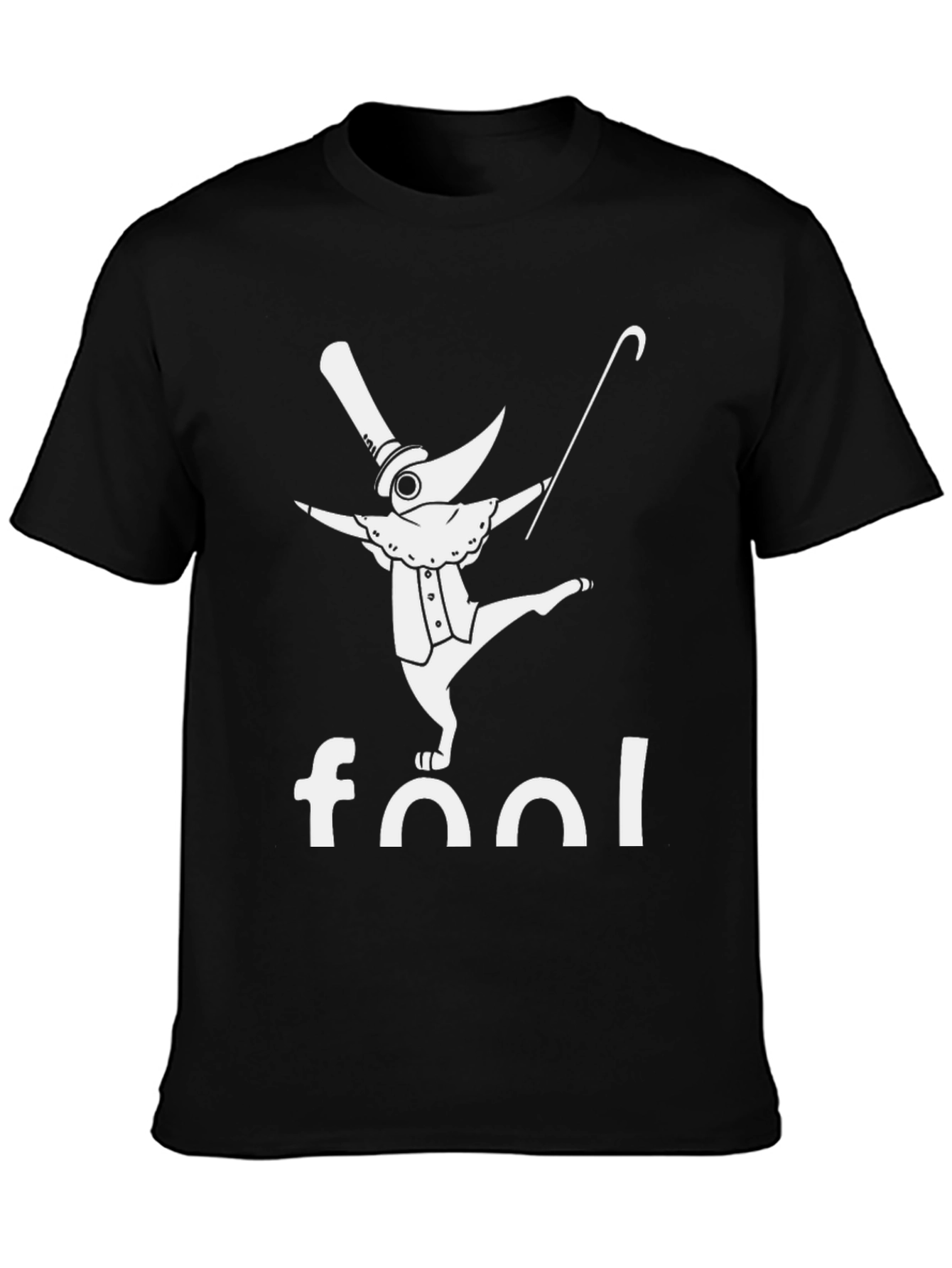 Fool Plague Doctor Black Graphic T-Shirt