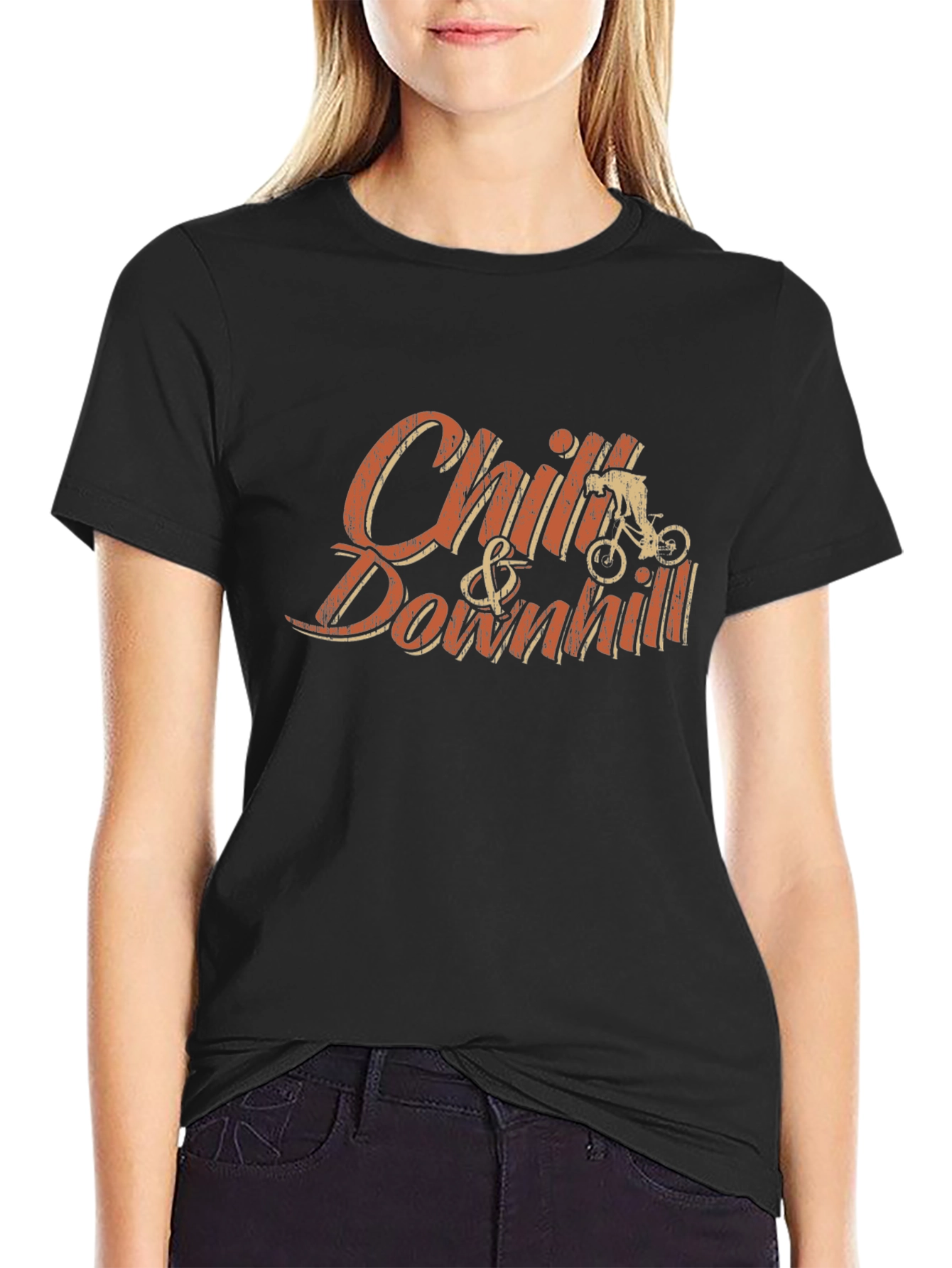 Chill & Downhill Graphic Tee - Black