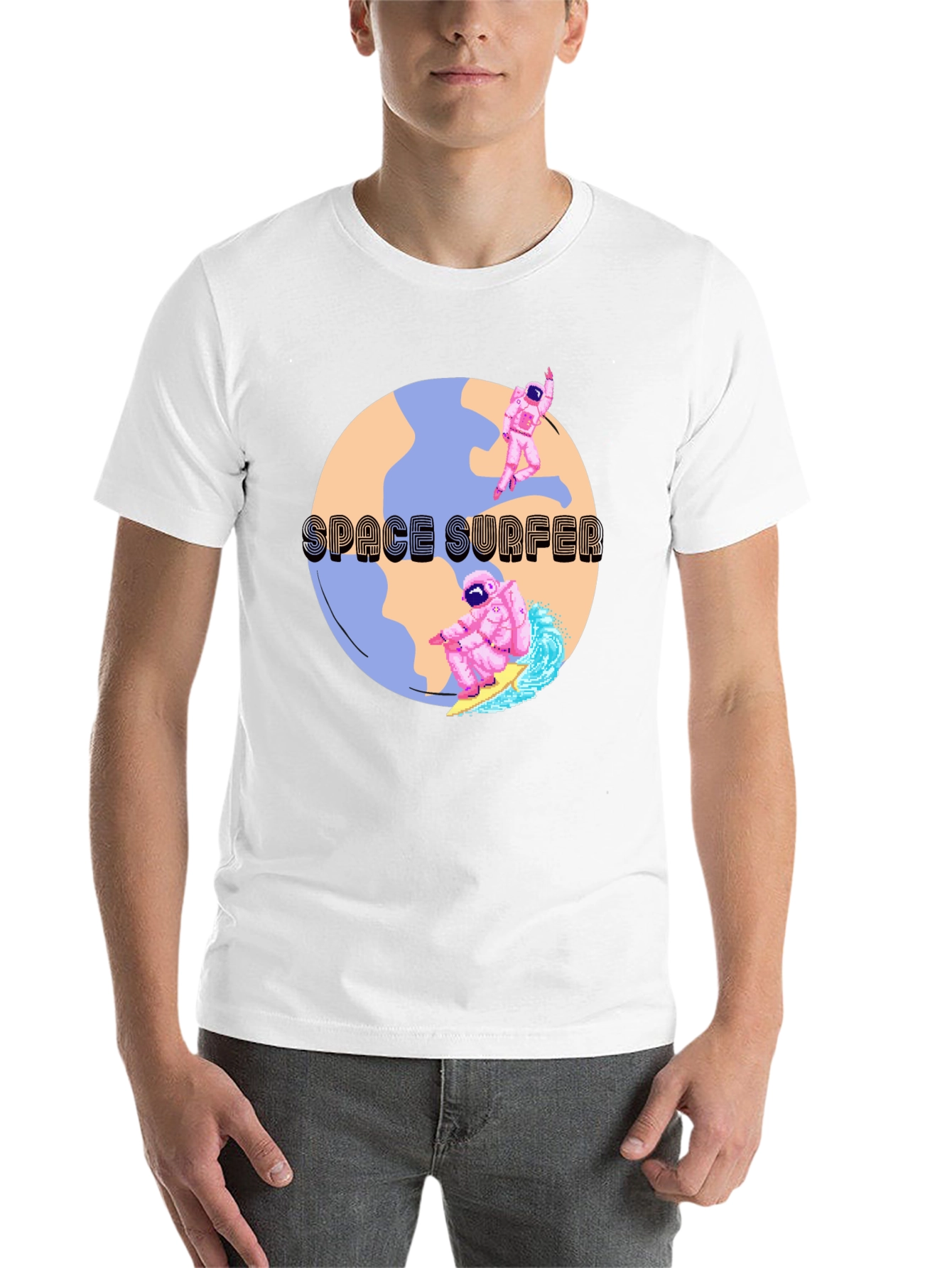 Space Surfer Graphic T-Shirt