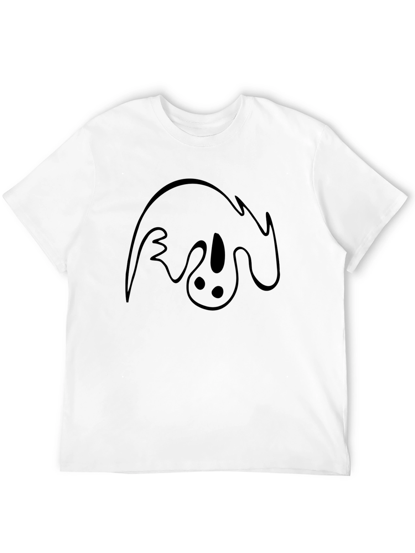 Ghost Graphic Tee - Soft Black Cotton T-Shirt