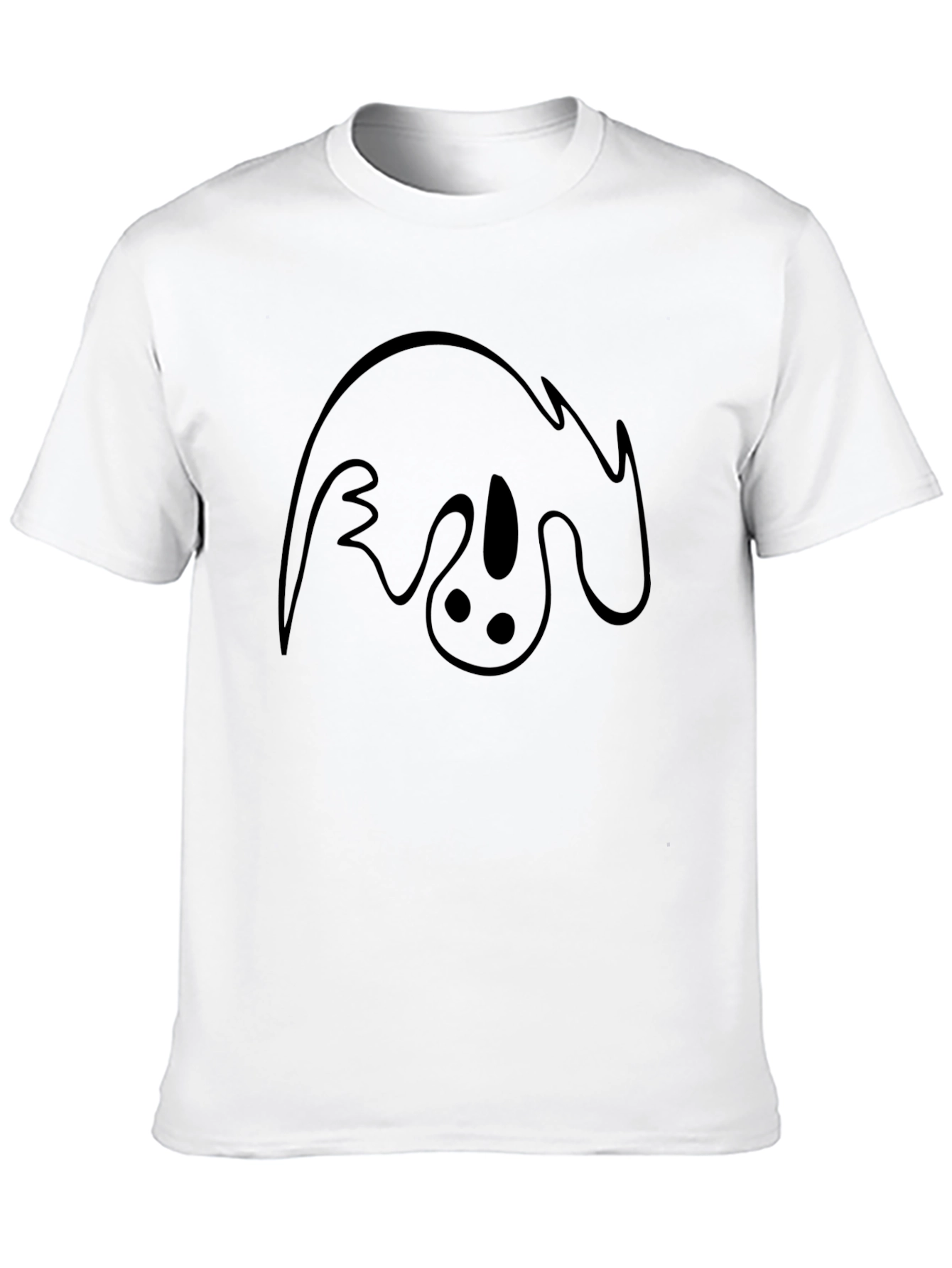 Ghost Graphic Tee - Soft Black Cotton T-Shirt