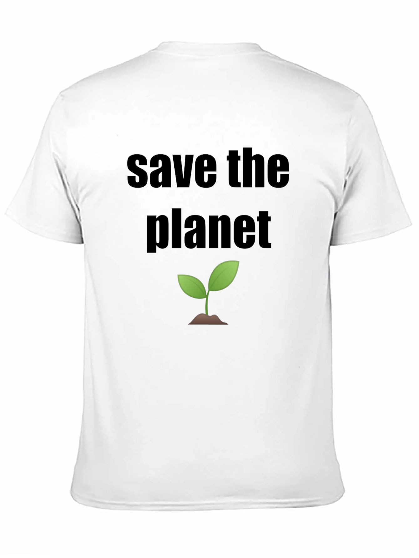 Save the Planet T-Shirt - Black Eco-Friendly Design