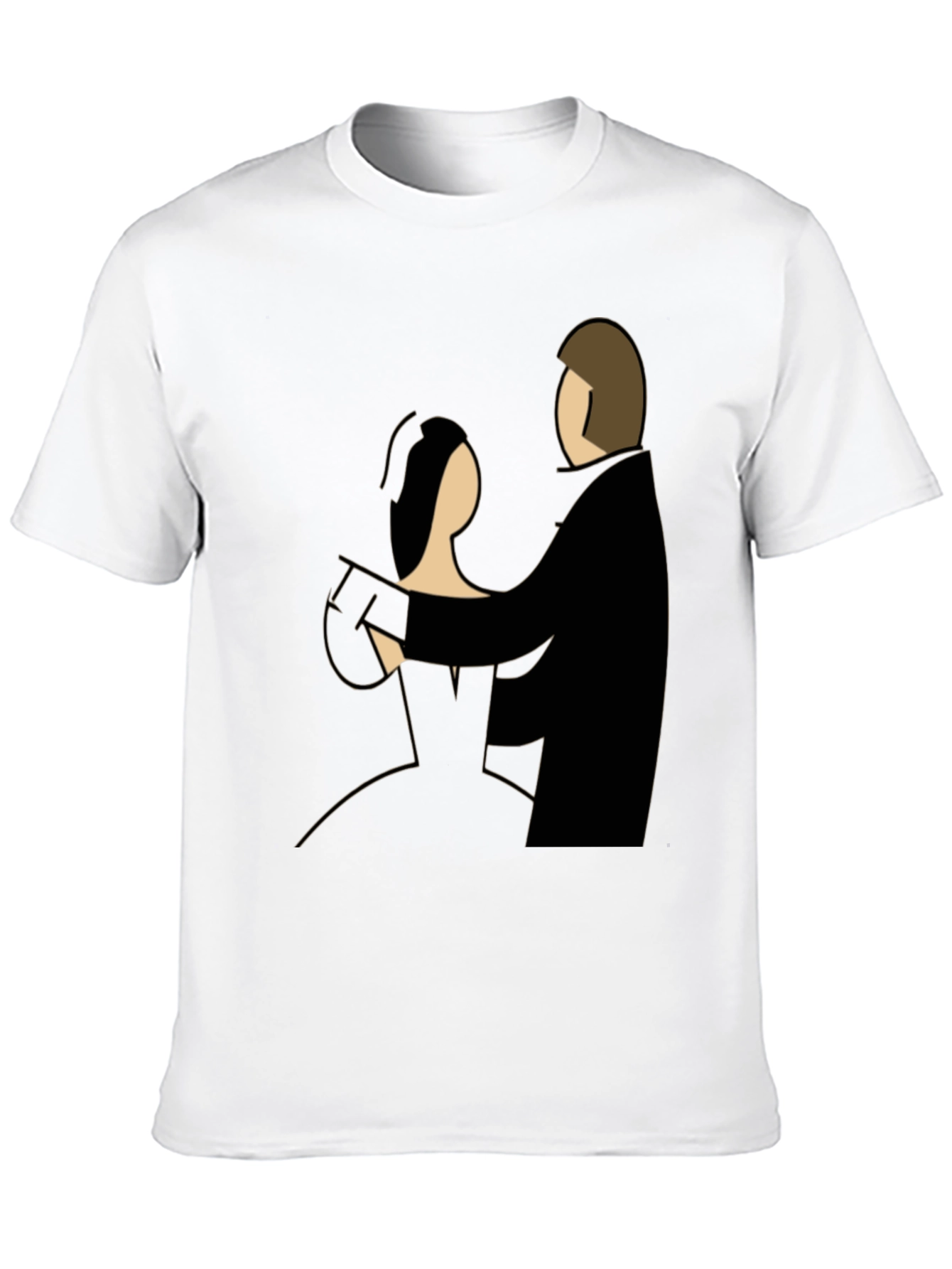 Elegant Dance Graphic Tee - Classic Couple Design
