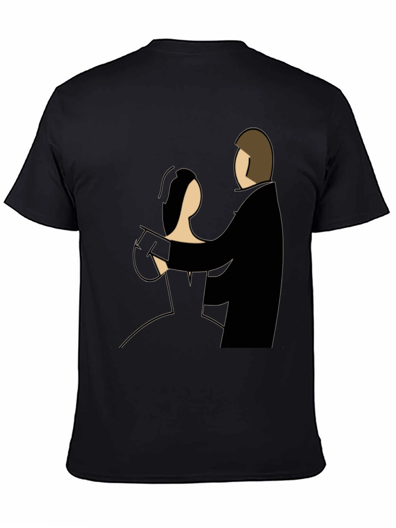 Elegant Dance Graphic Tee - Classic Couple Design