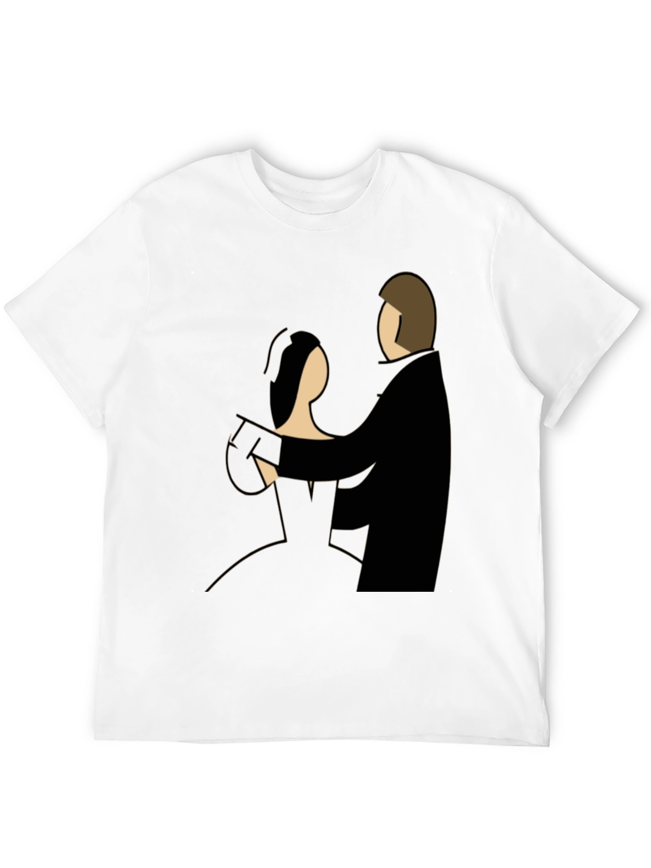 Elegant Dance Graphic Tee - Classic Couple Design
