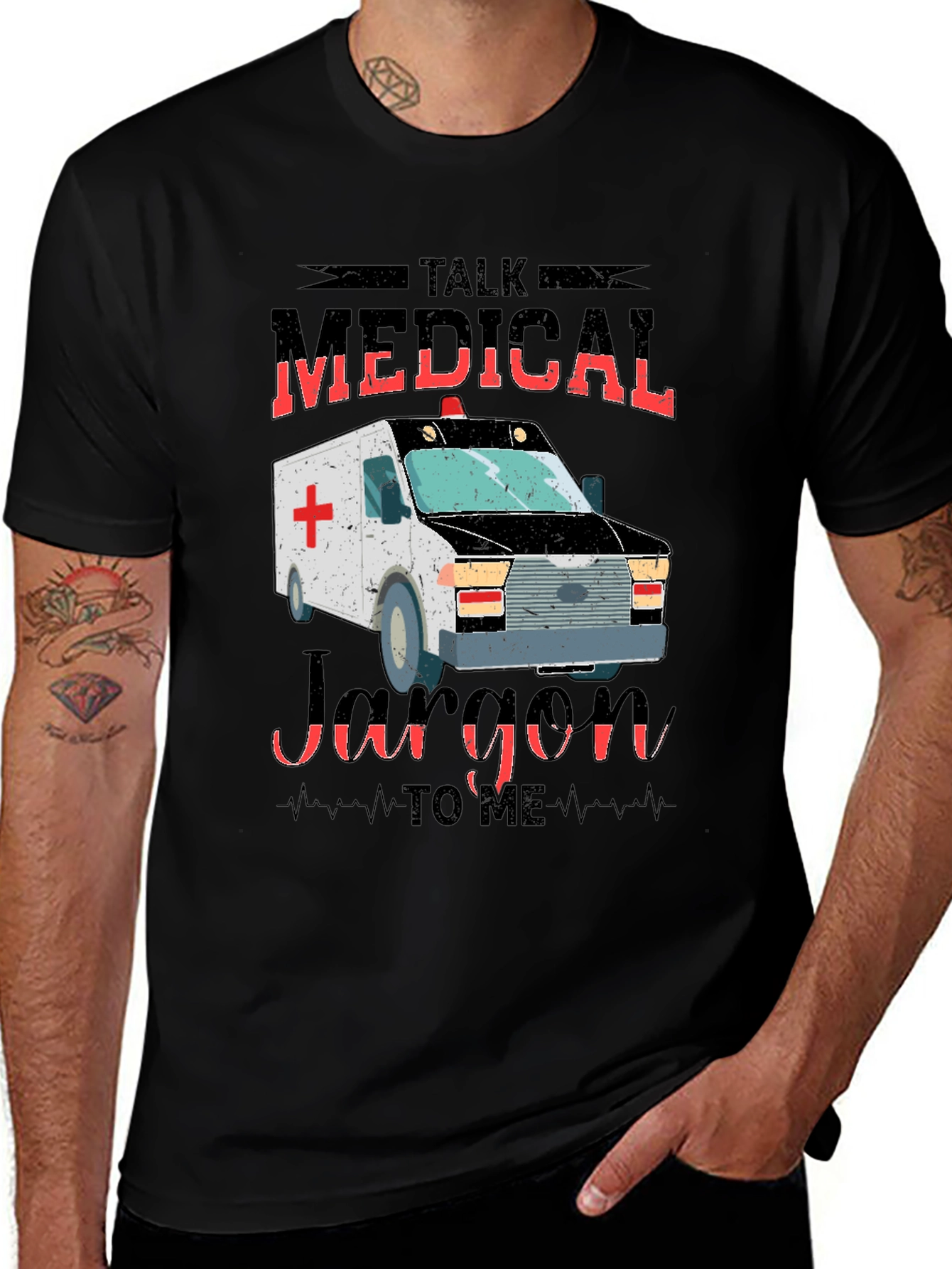 Medical Jargon Ambulance Graphic T-Shirt