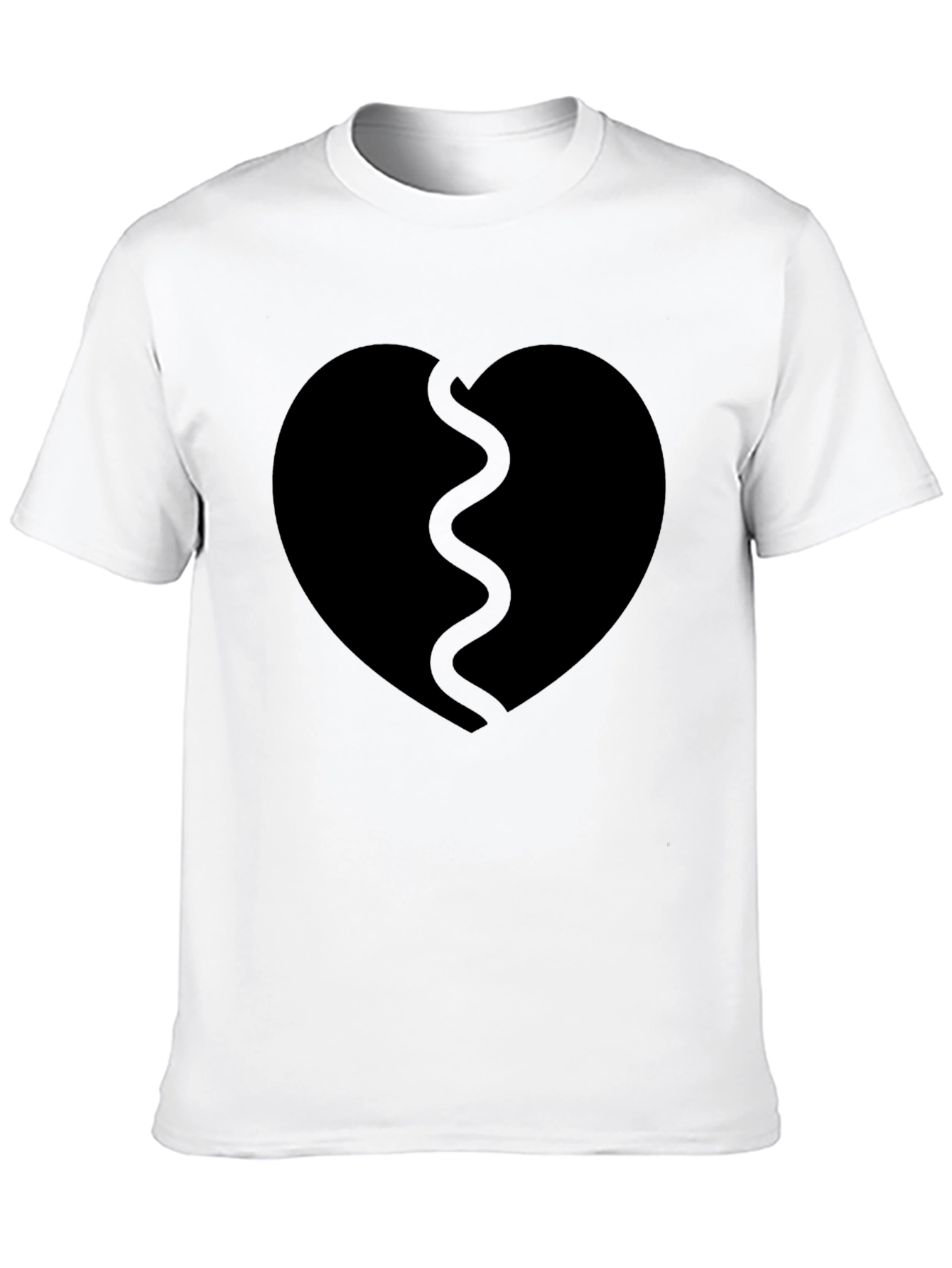 Broken Heart Graphic Tee - Soft Cotton Casual Shirt