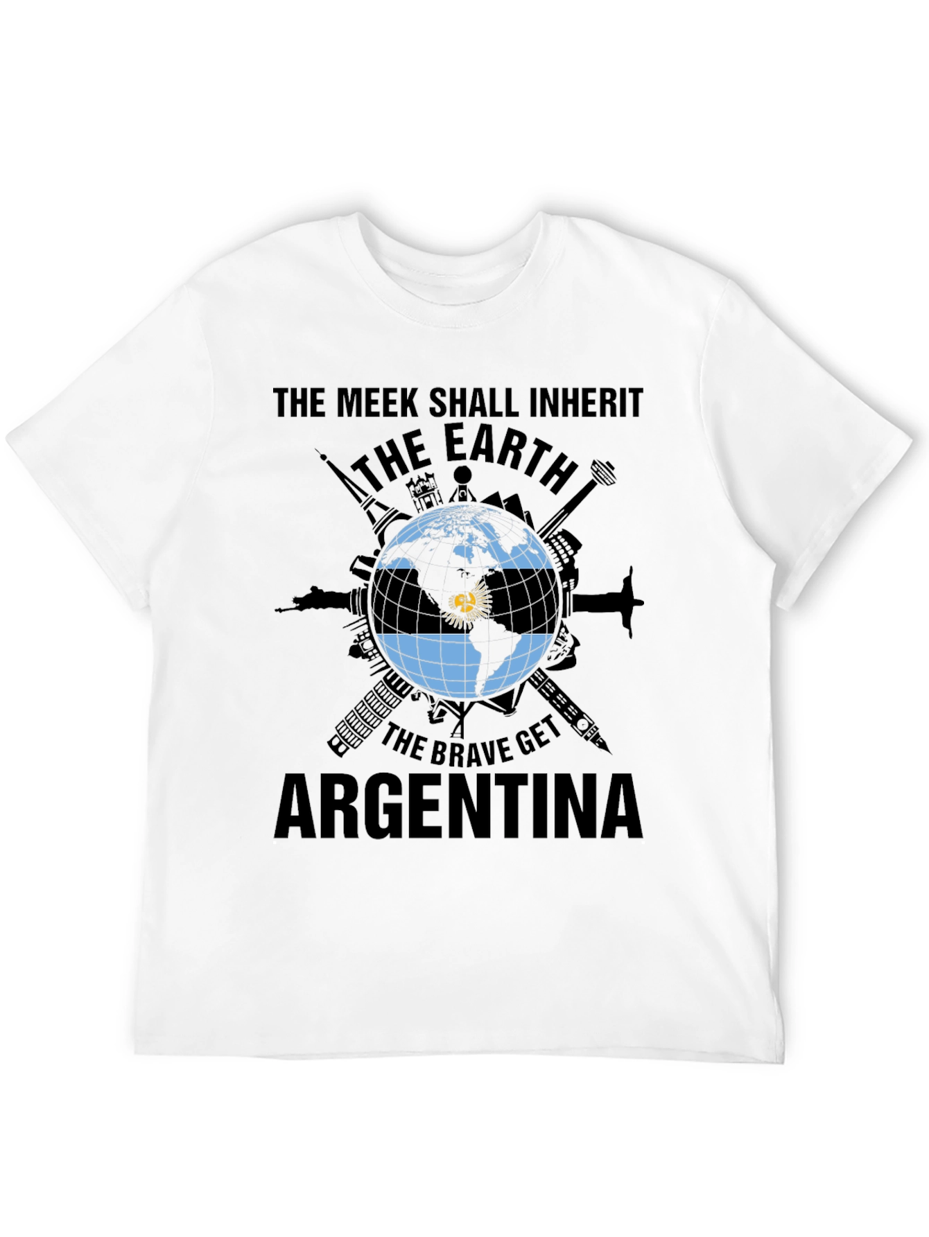 Argentina Earth Graphic Tee - Meek Inherit Brave Get