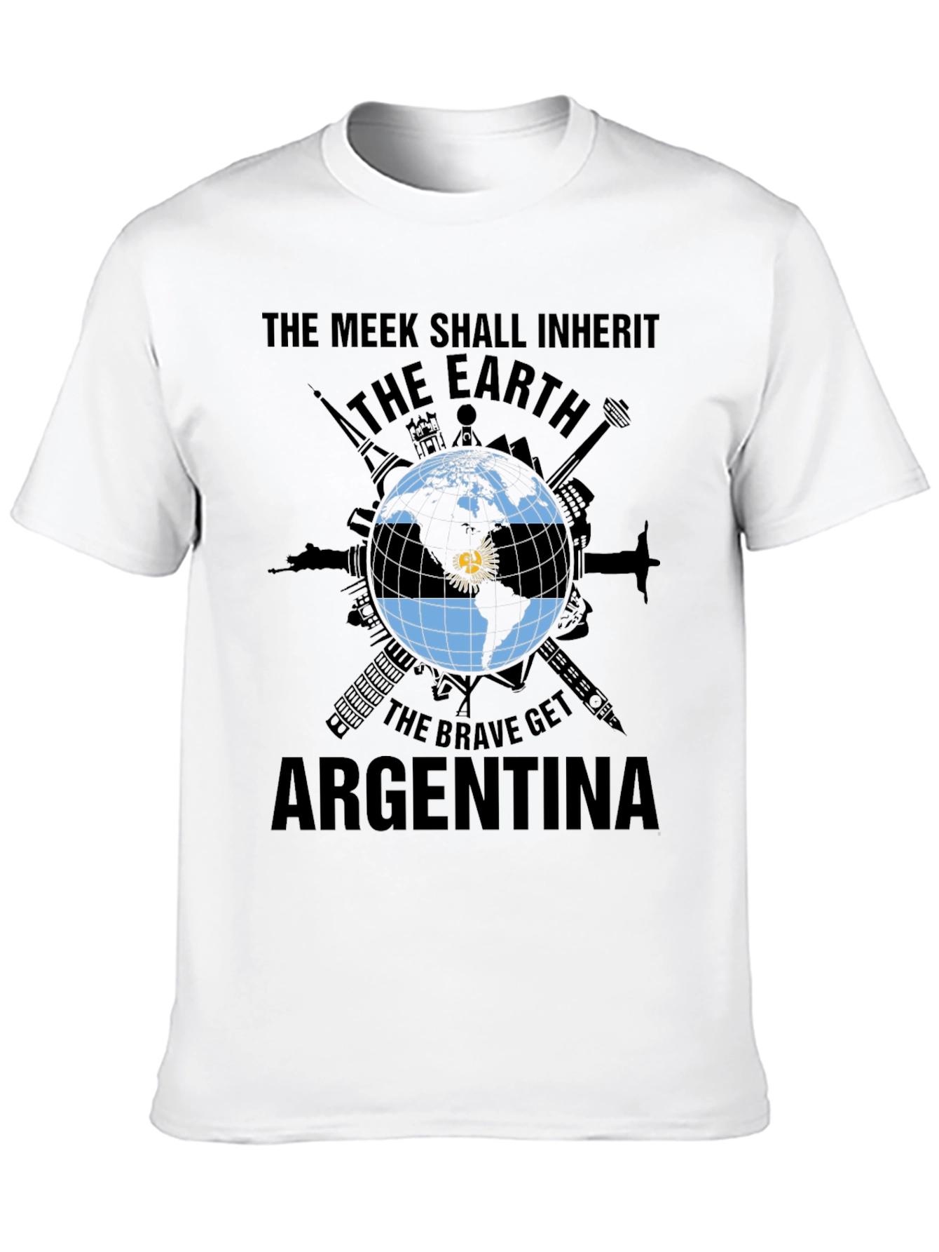 Argentina Earth Graphic Tee - Meek Inherit Brave Get