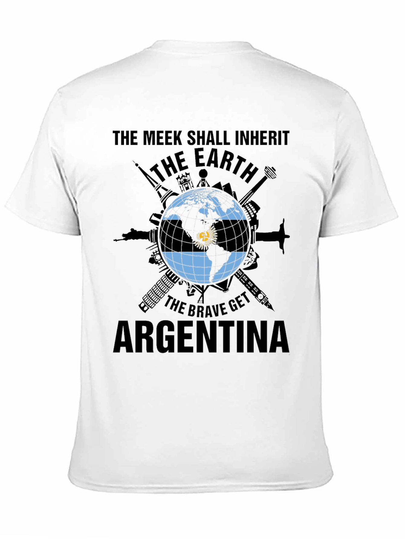 Argentina Earth Graphic Tee - Meek Inherit Brave Get