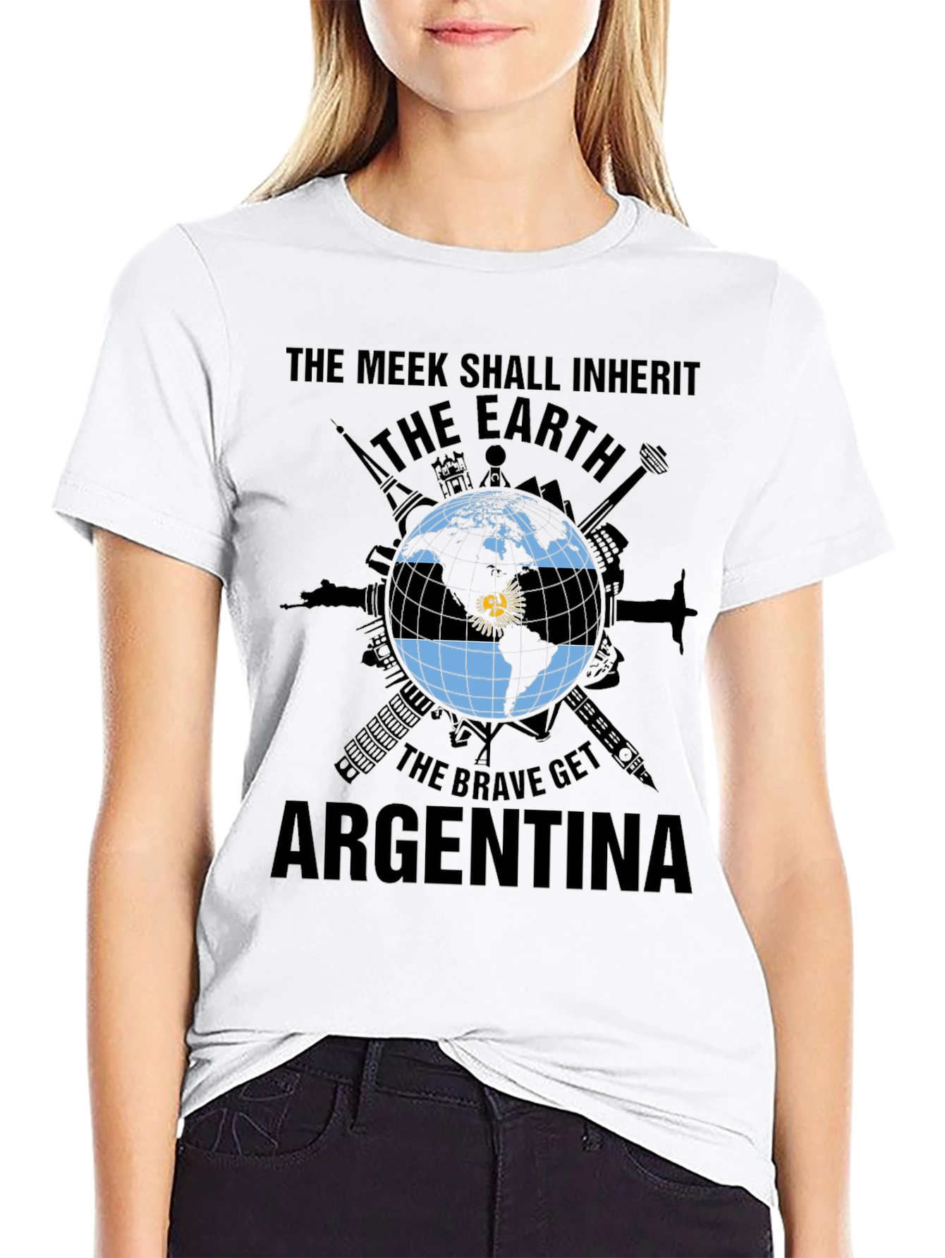 Argentina Earth Graphic Tee - Meek Inherit Brave Get