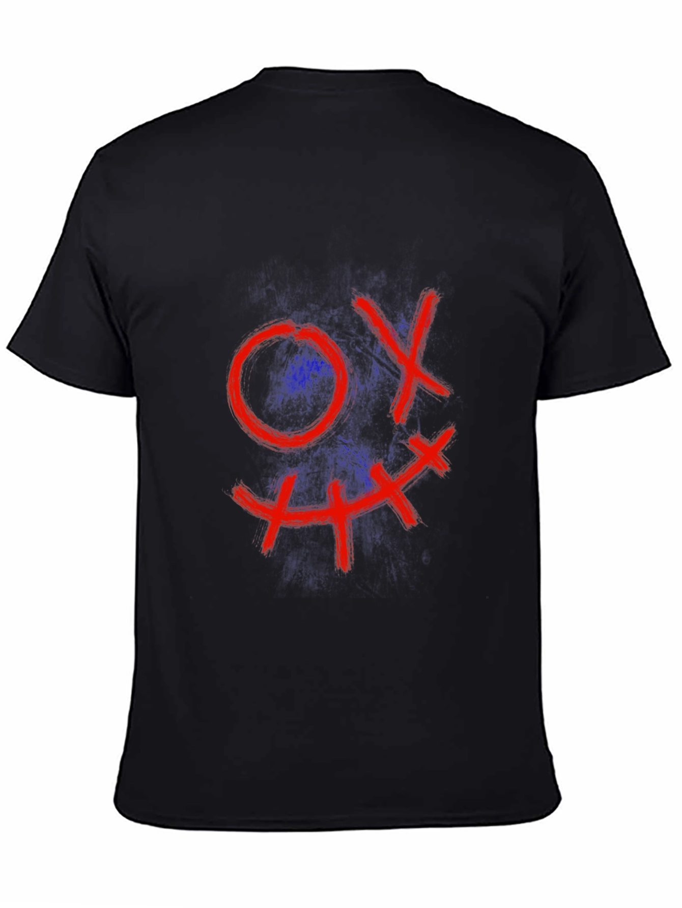 Mens Black Tee with Grin Design