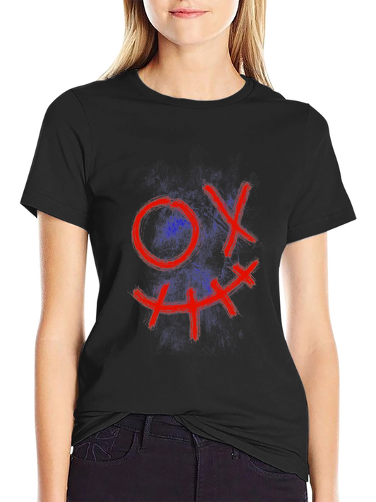 Mens Black Tee with Grin Design