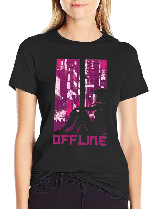 Offline Cyberpunk Style Graphic Tee