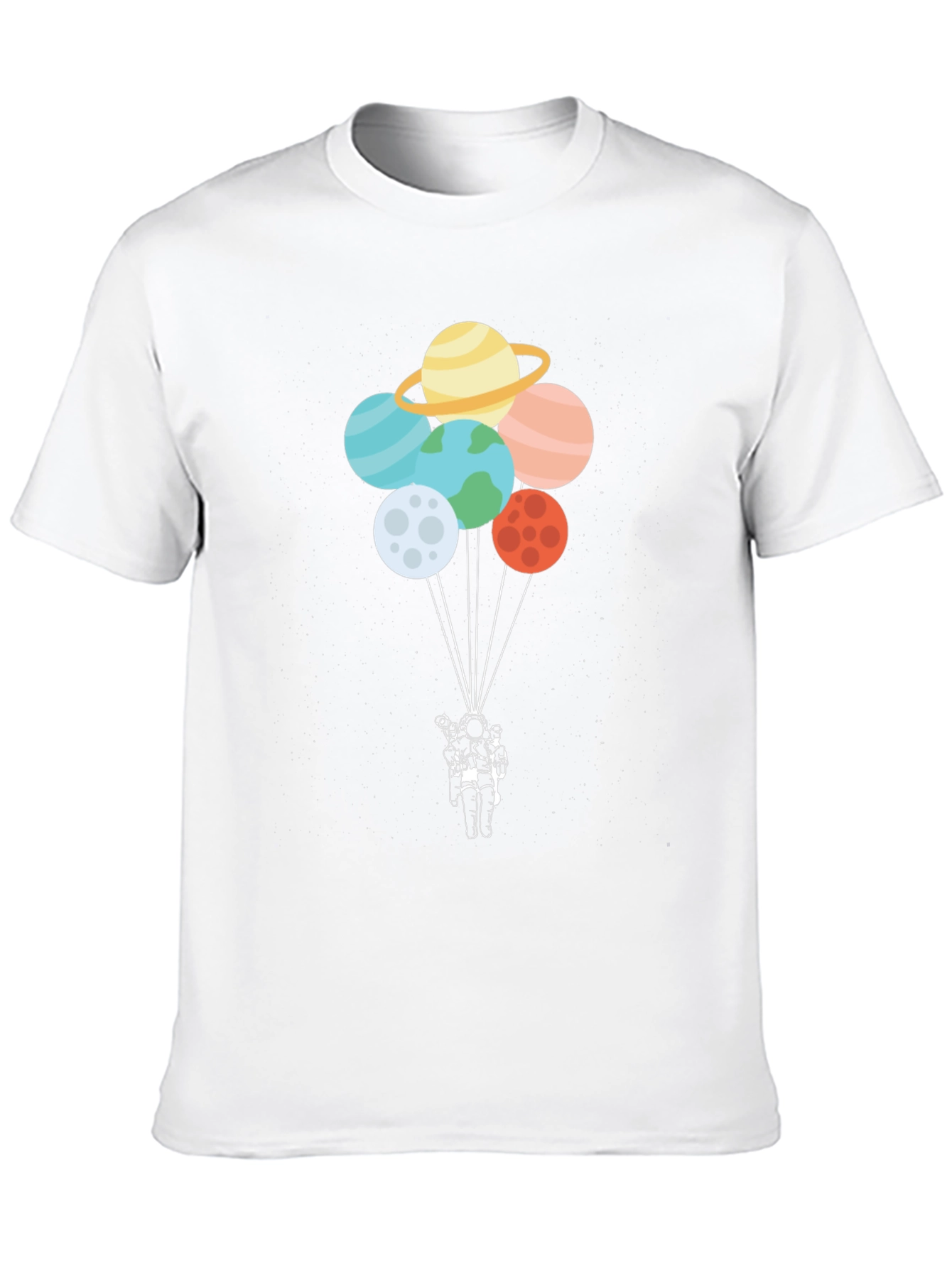 Astronaut Planet Balloon Graphic Tee