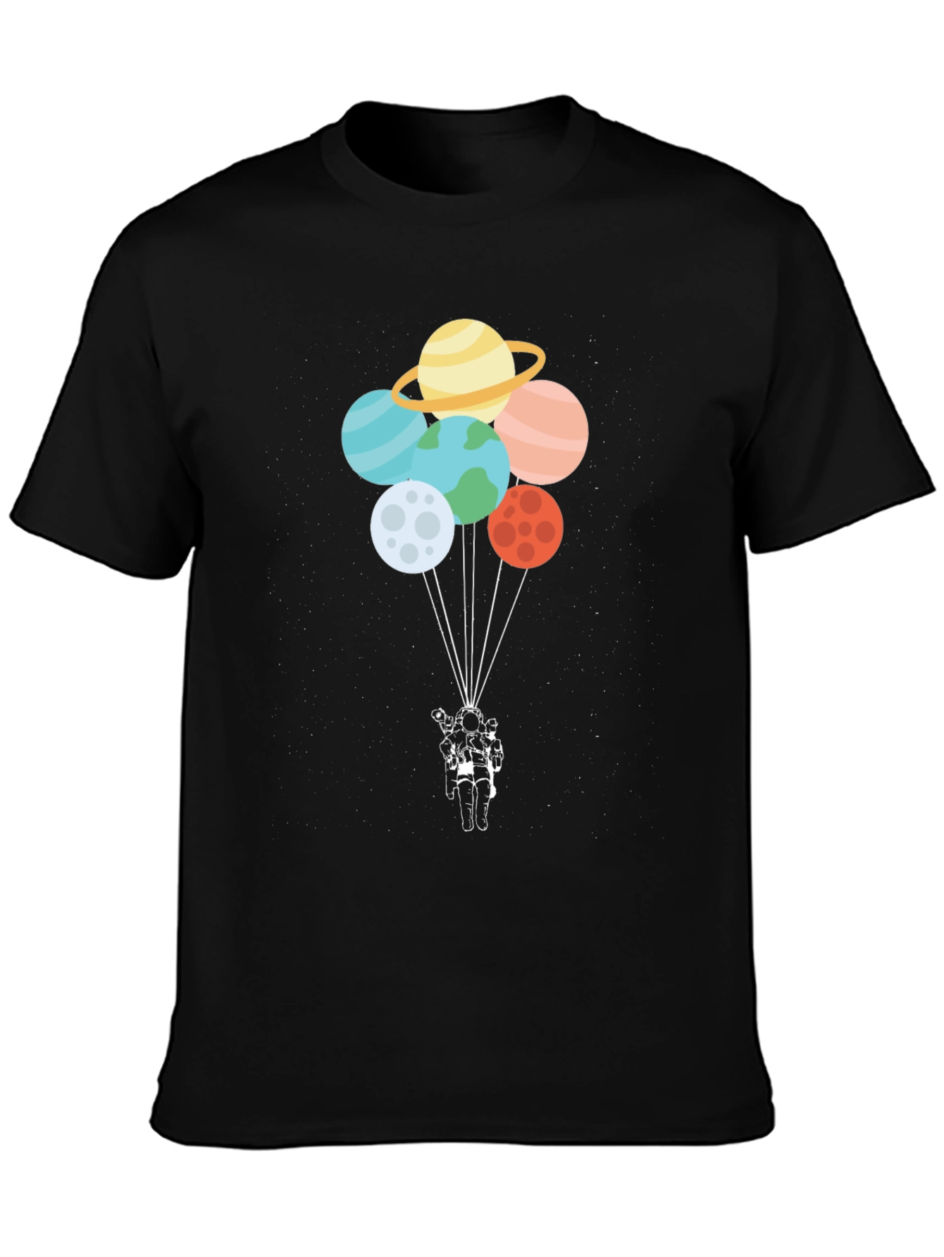 Astronaut Planet Balloon Graphic Tee