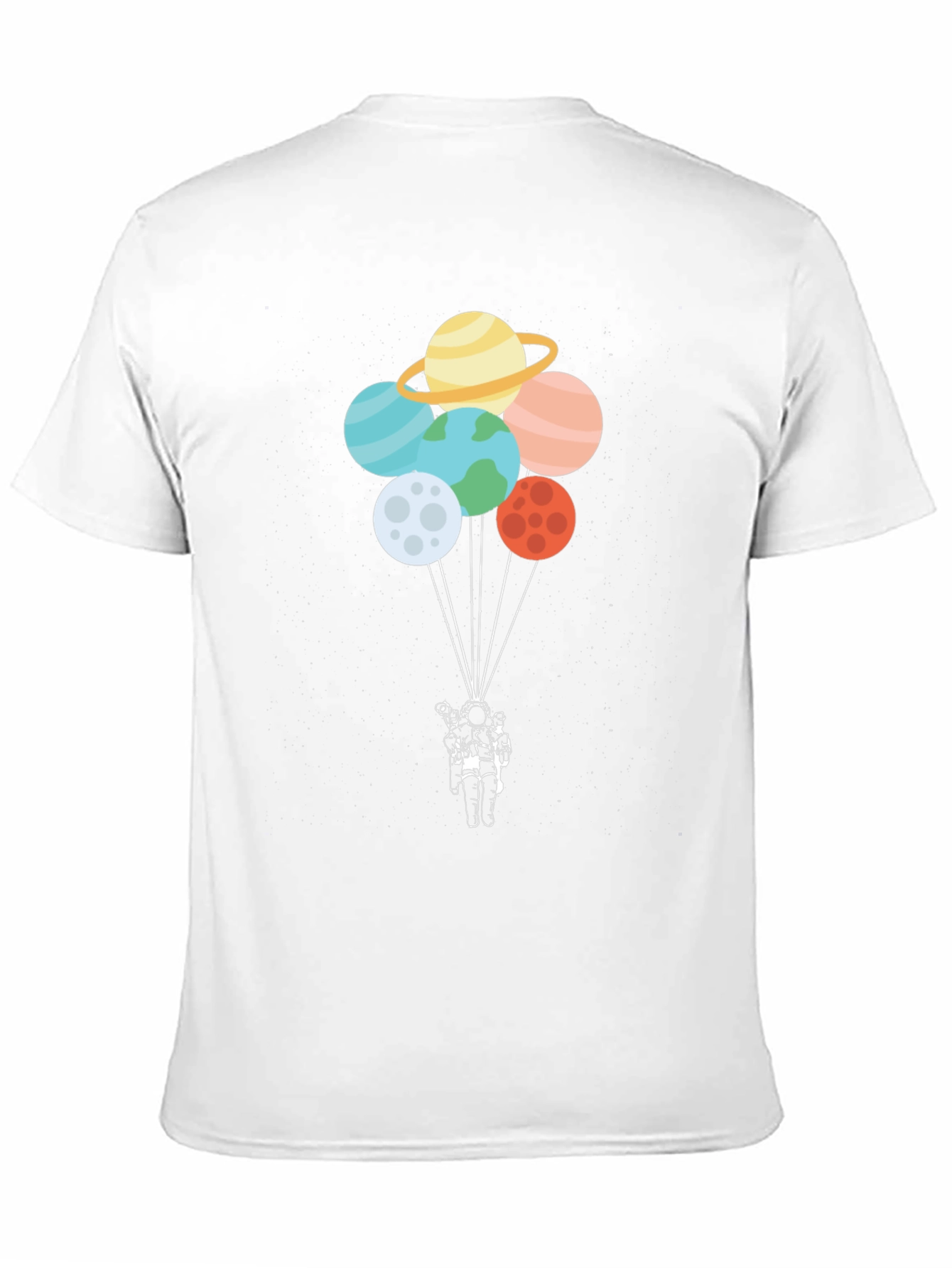 Astronaut Planet Balloon Graphic Tee