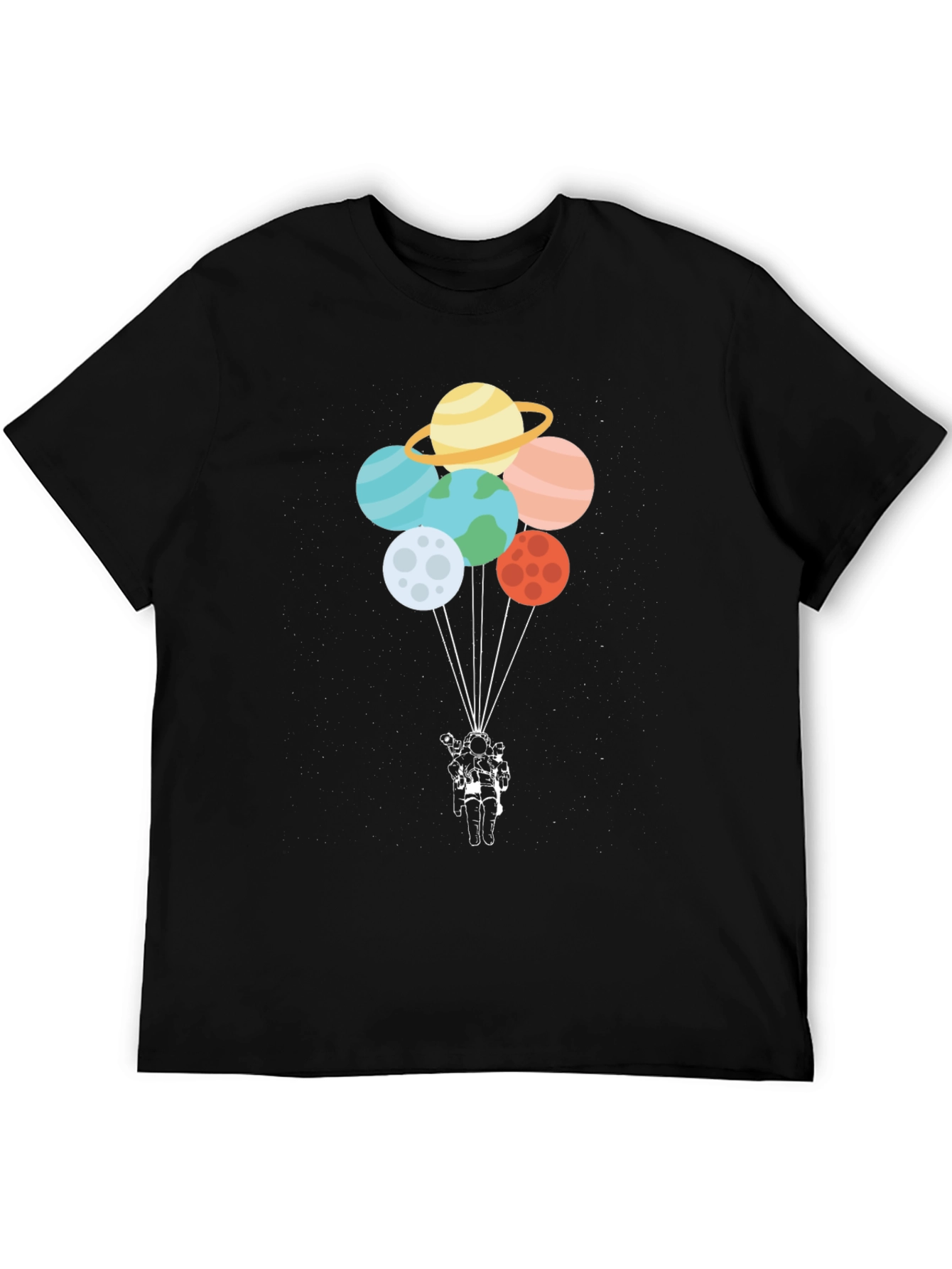 Astronaut Planet Balloon Graphic Tee