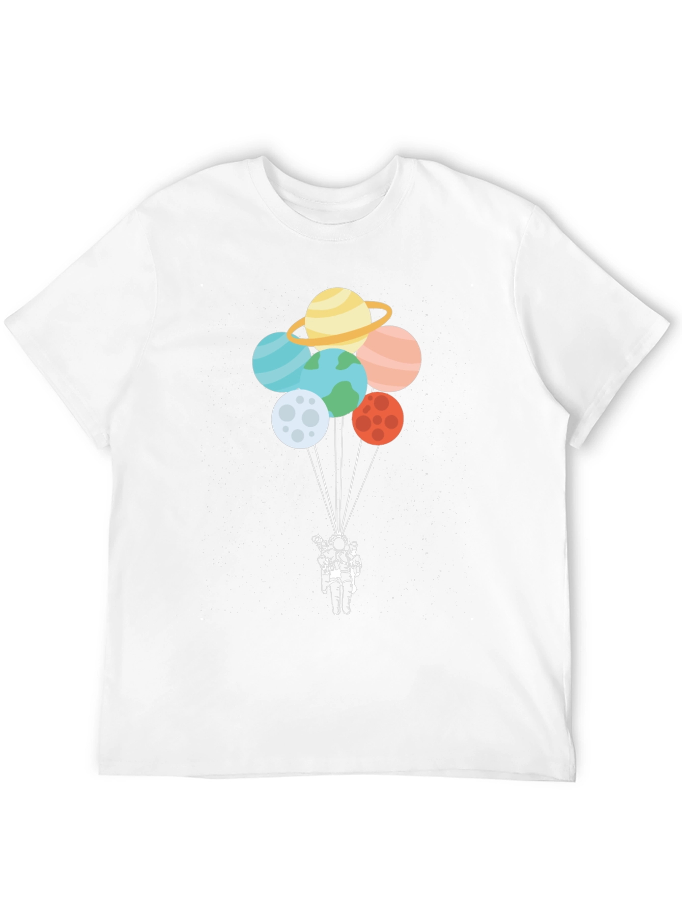 Astronaut Planet Balloon Graphic Tee