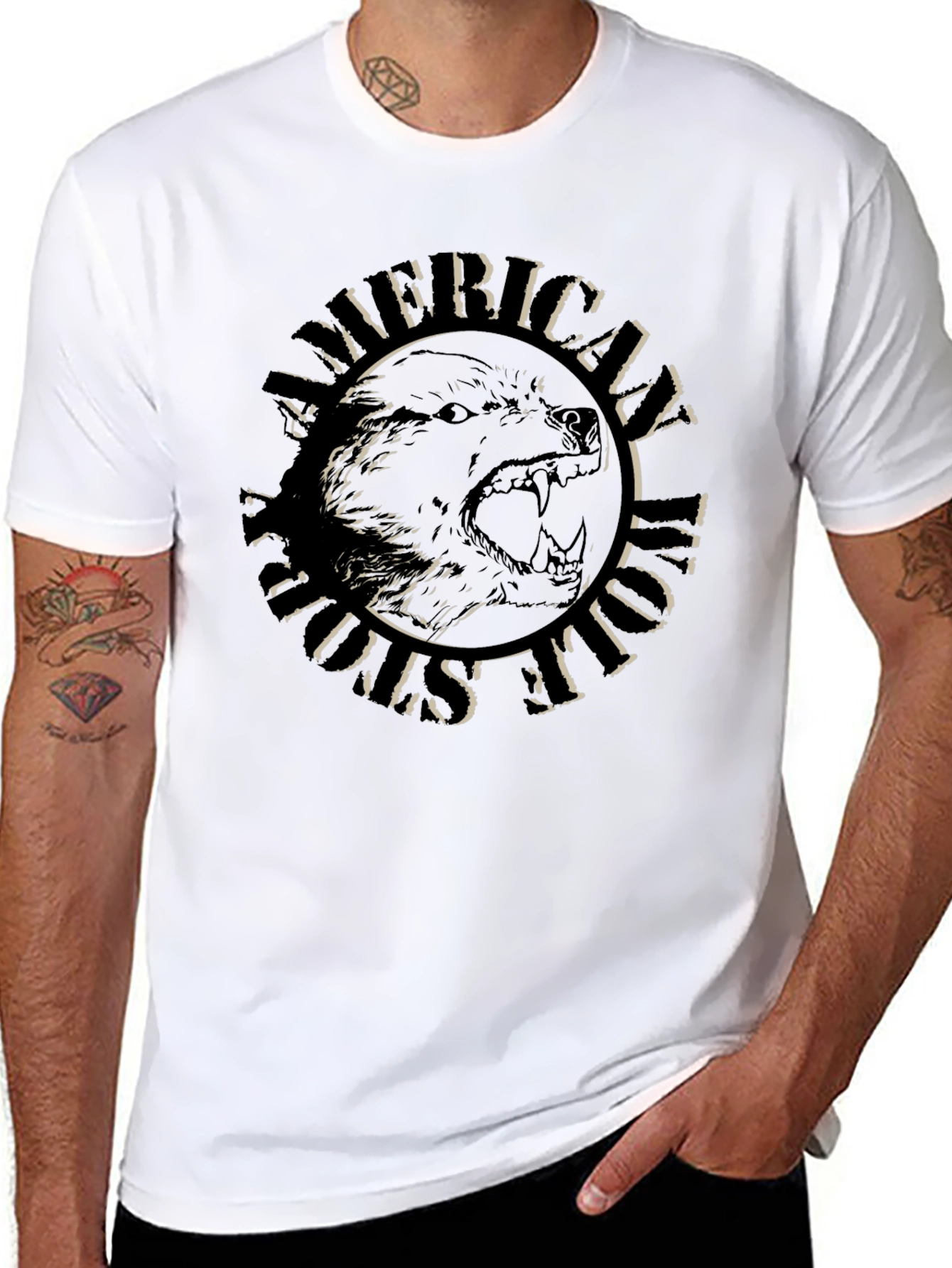American Wolf T-Shirt - Fierce Design