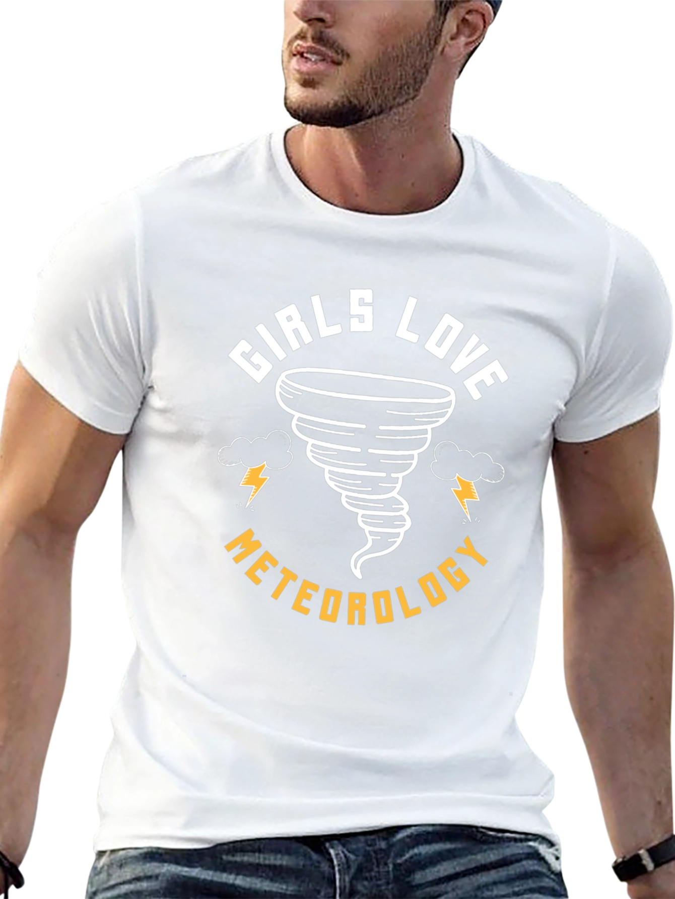 Girls Love Meteorology Black Graphic Tee