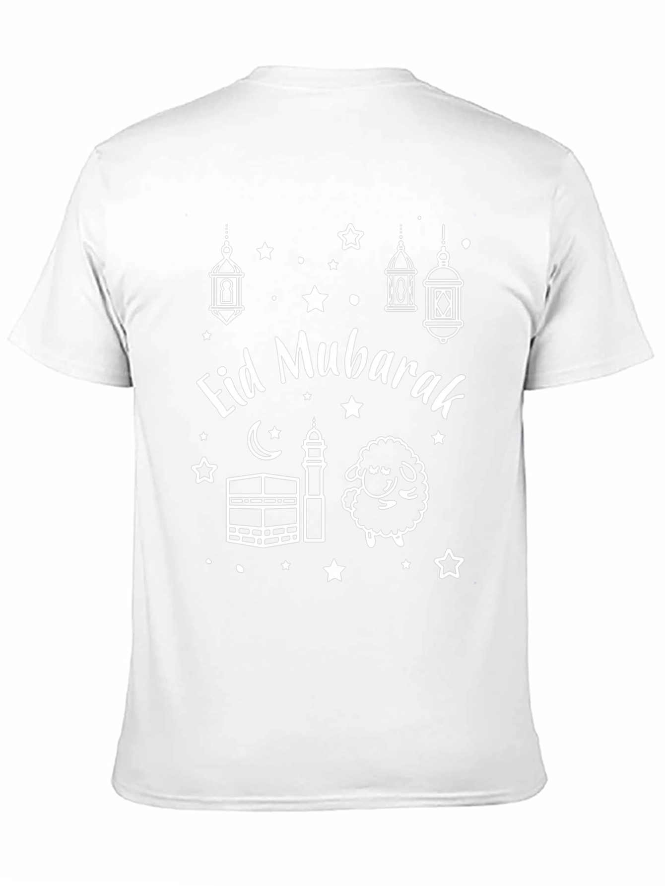 Eid Mubarak Graphic Tee - Black