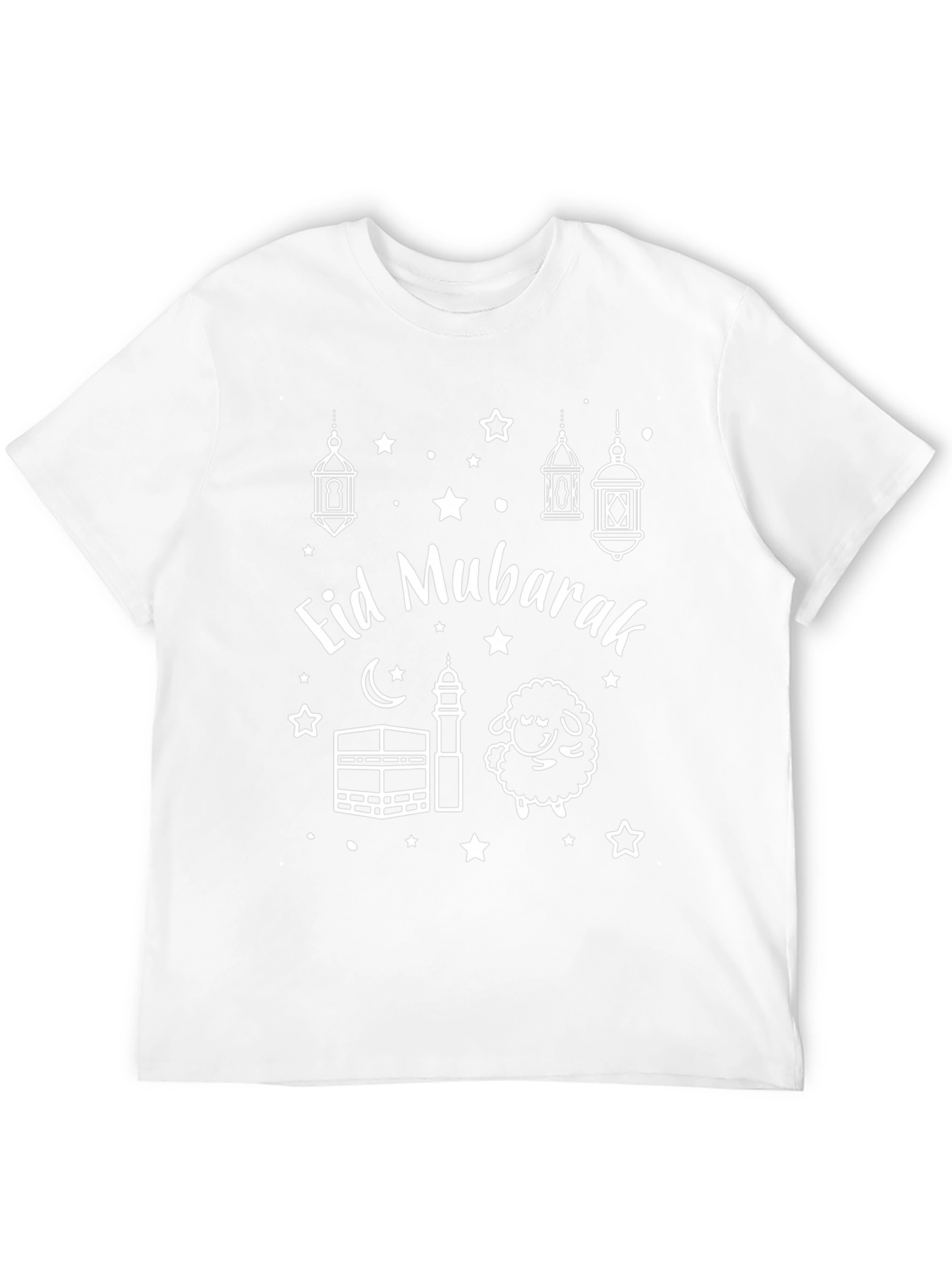 Eid Mubarak Graphic Tee - Black