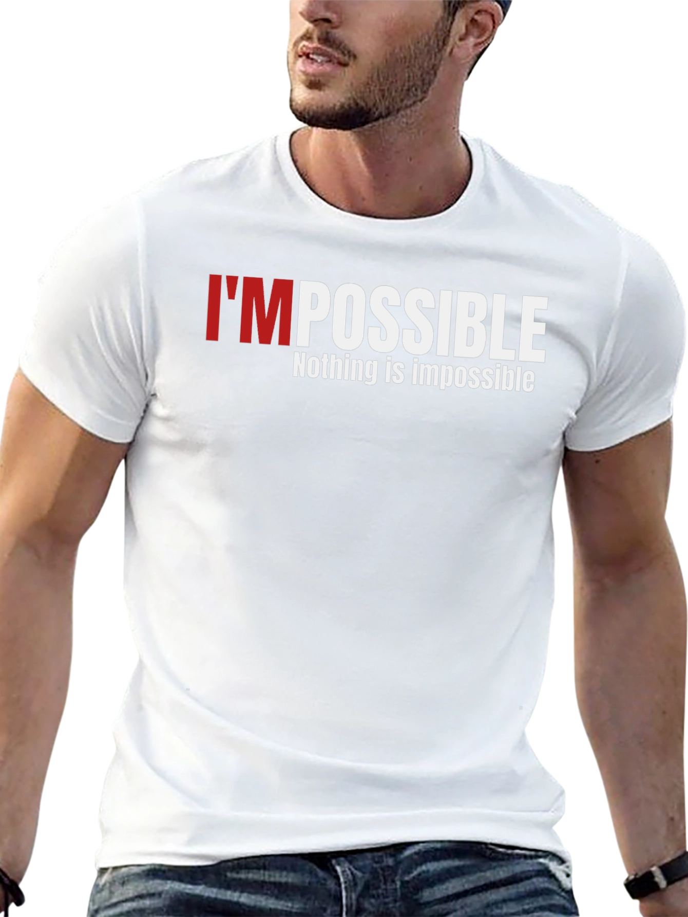 Impossible Graphic Print T-Shirt - Motivation