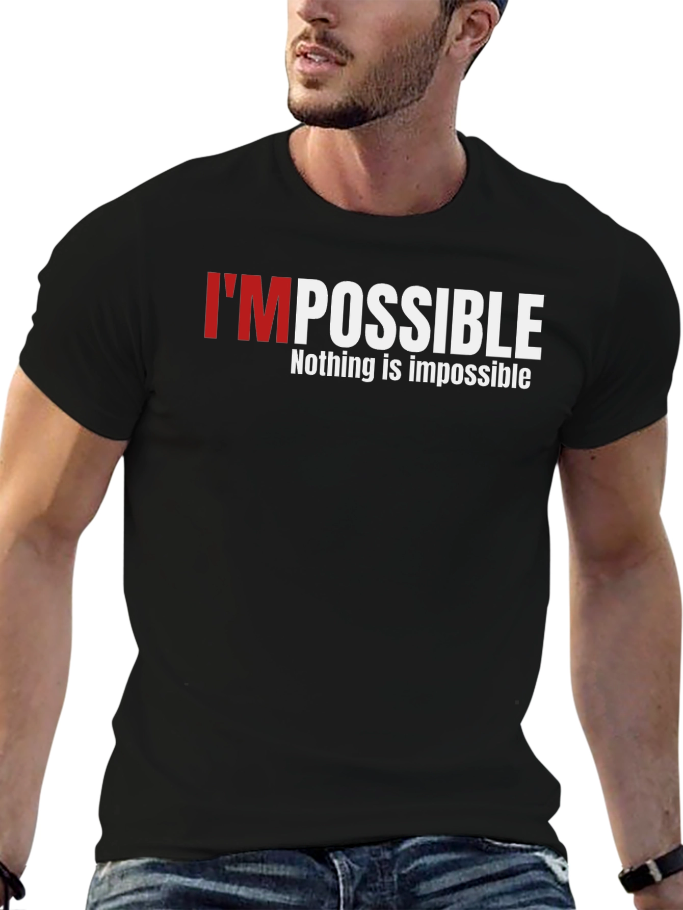 Impossible Graphic Print T-Shirt - Motivation