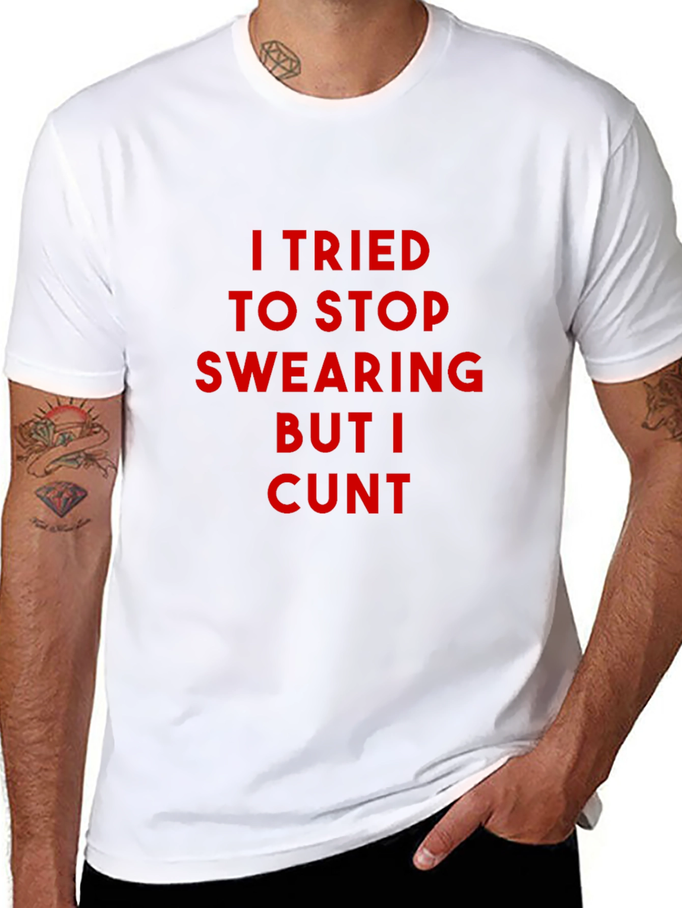 Funny Graphic Tee - I Tried to Stop Swearing
