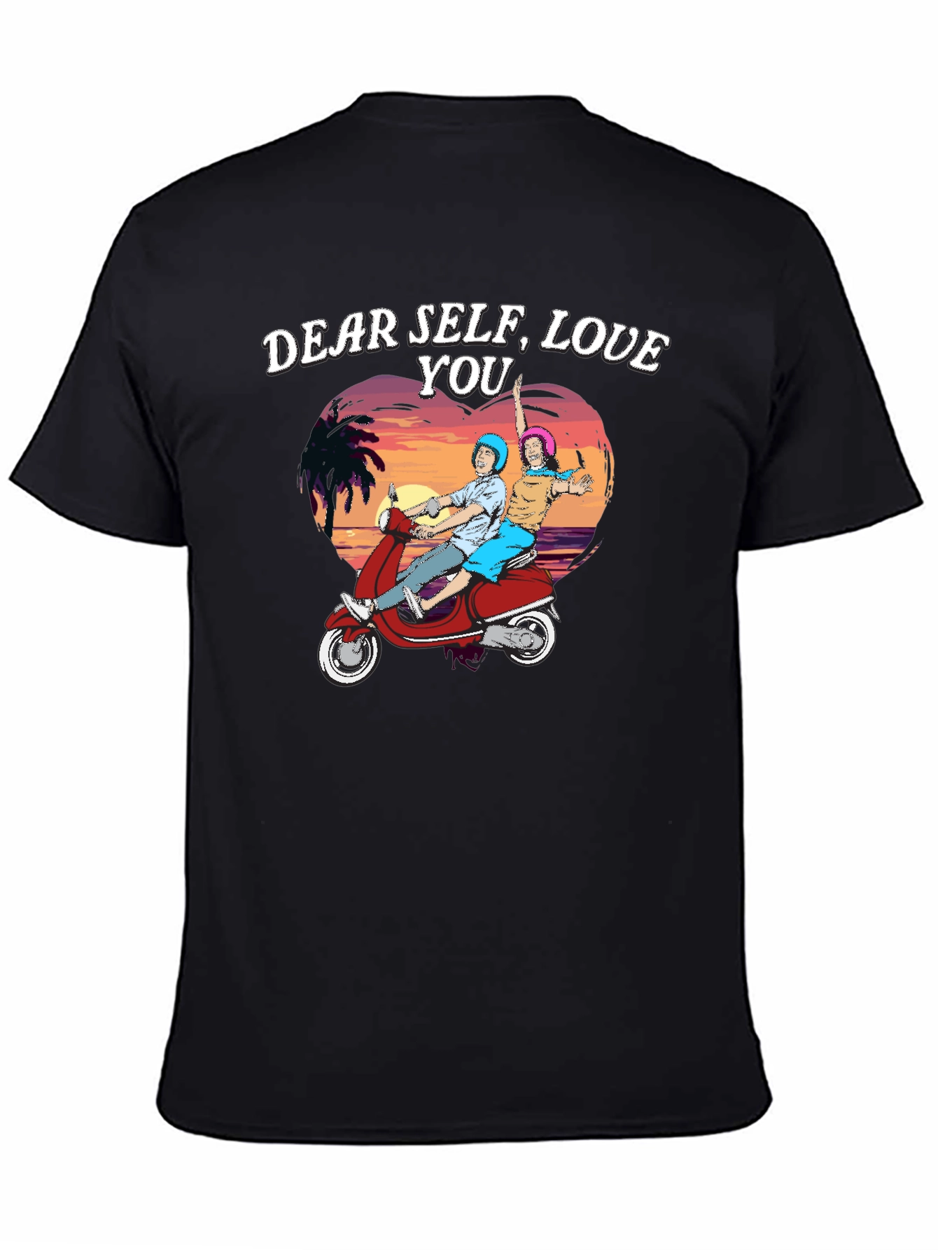 Dear Self Love You T-Shirt - Retro Scooter Design
