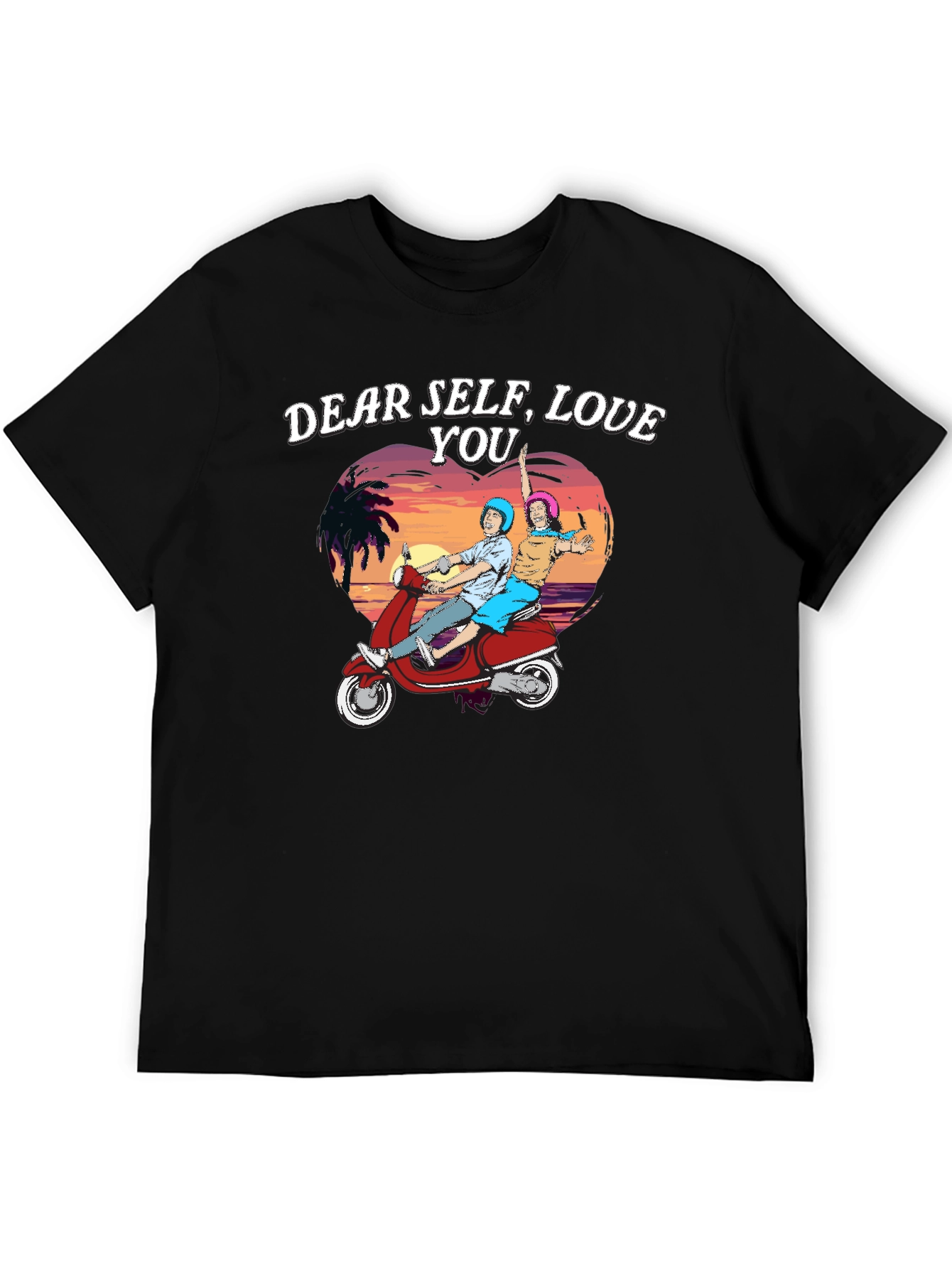 Dear Self Love You T-Shirt - Retro Scooter Design