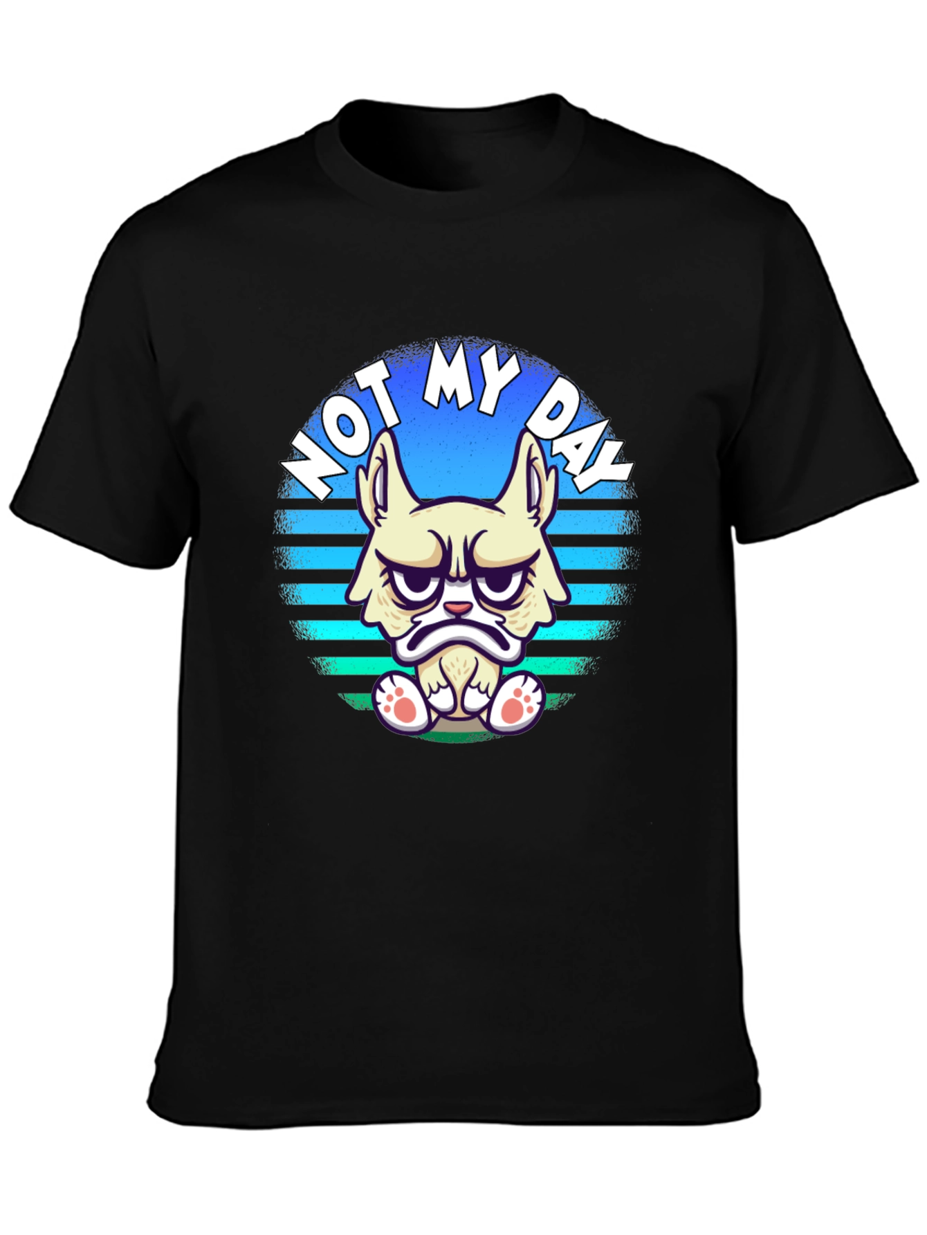 Grumpy Cat T-Shirt - Not My Day Black Tee