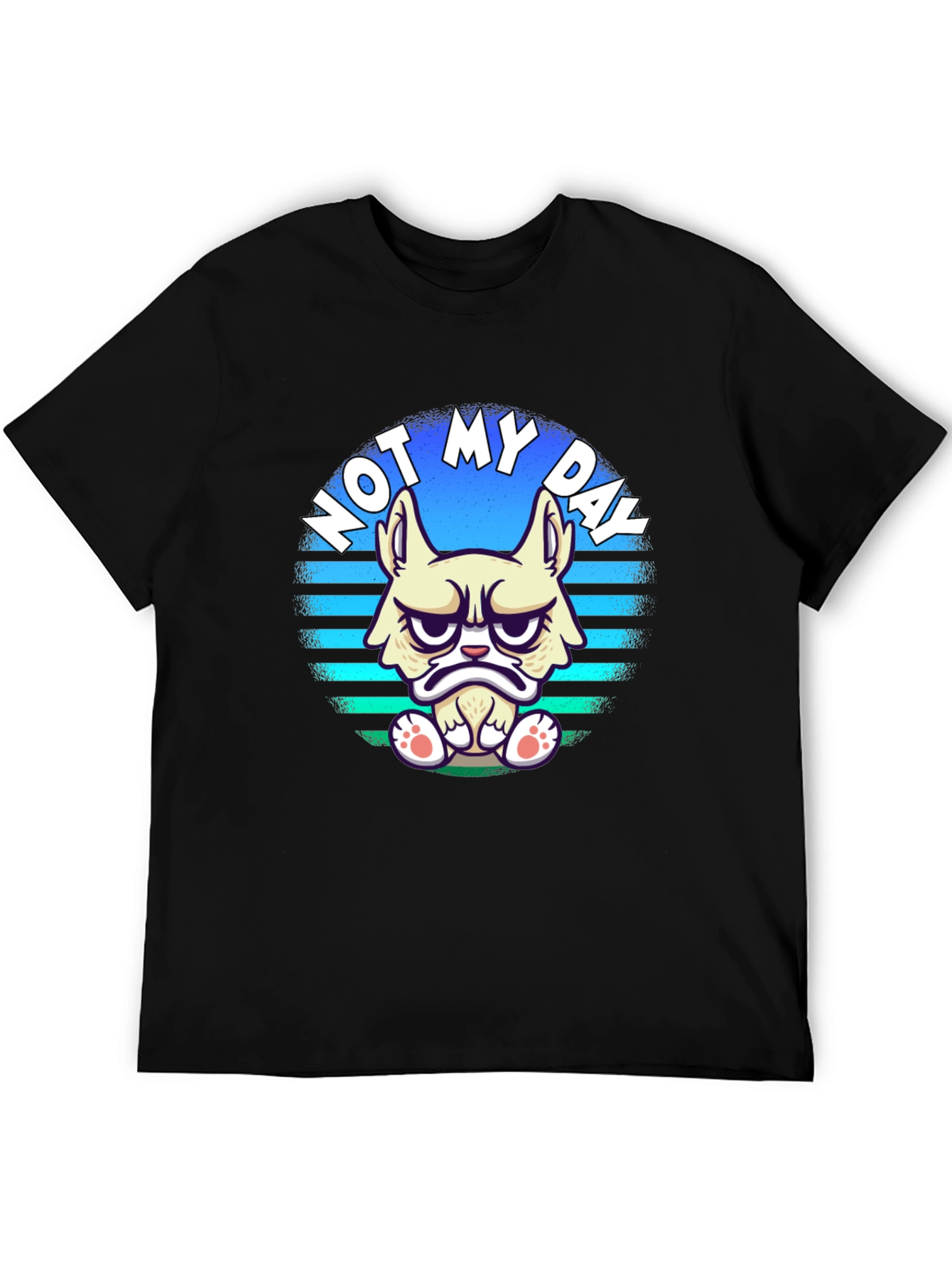 Grumpy Cat T-Shirt - Not My Day Black Tee