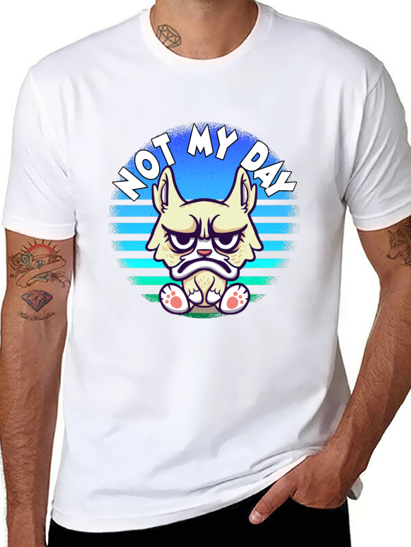 Grumpy Cat T-Shirt - Not My Day Black Tee