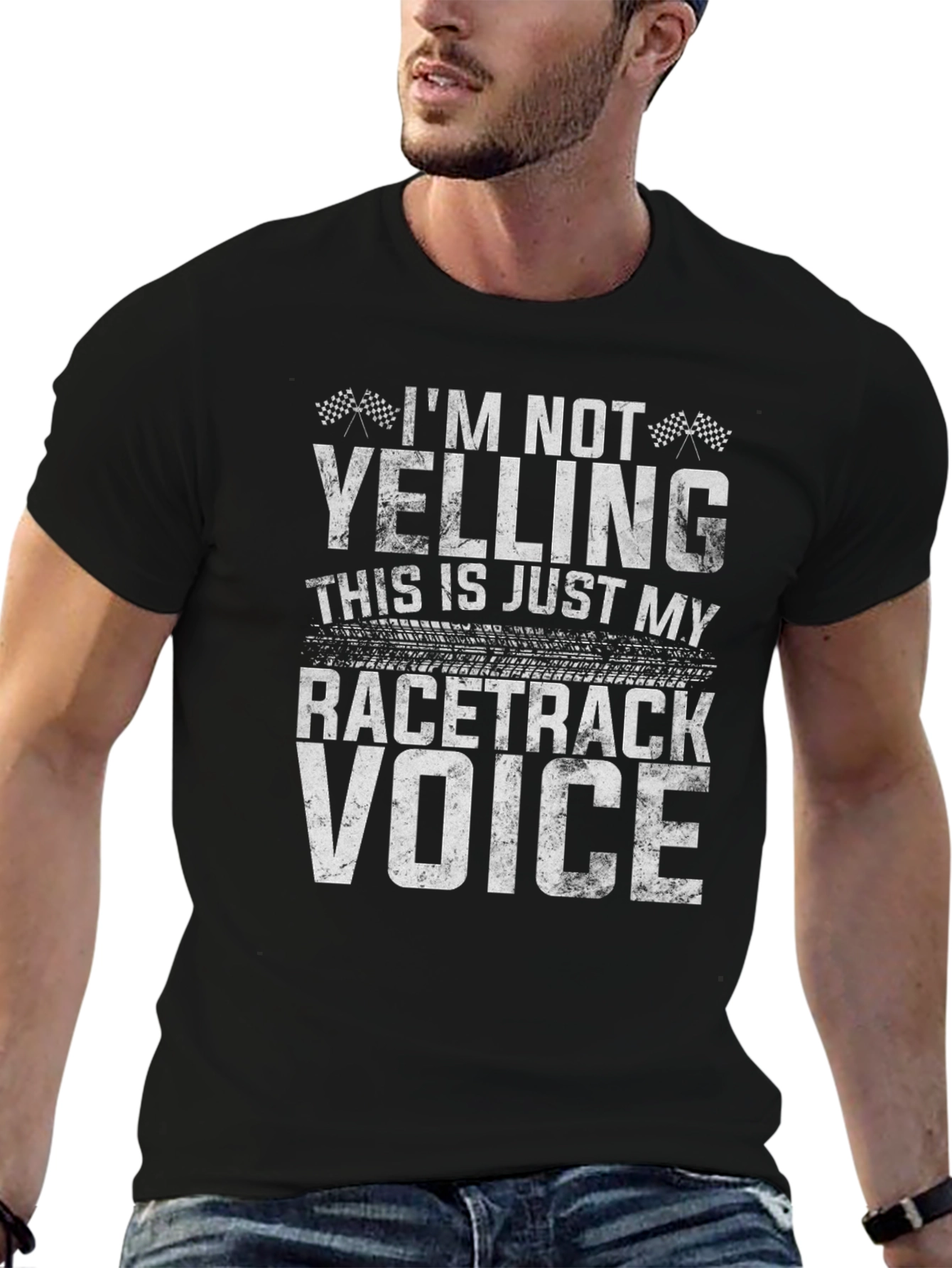 Racetrack Voice T-Shirt - Funny Racing Fan Tee